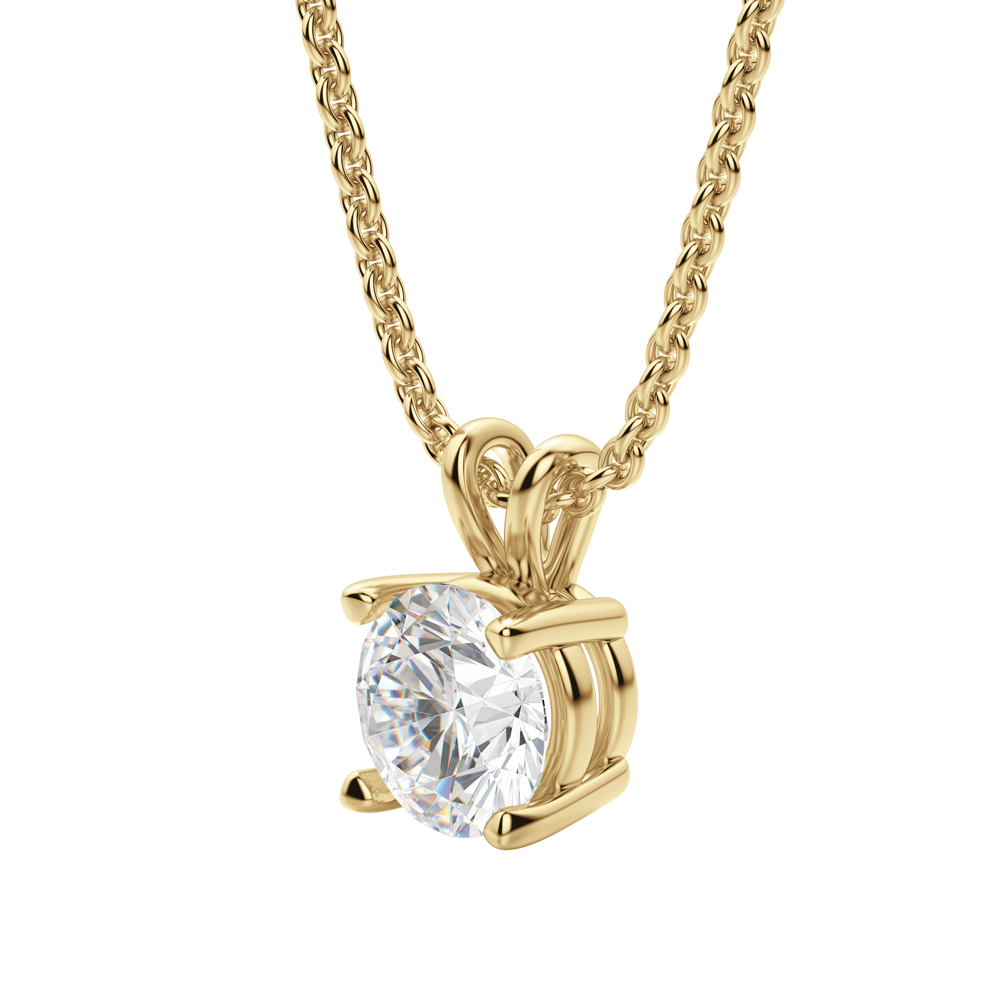 0.25-1.0 CT Round Solitaire F/VS Lab Grown Diamond Necklace - Camila Brown