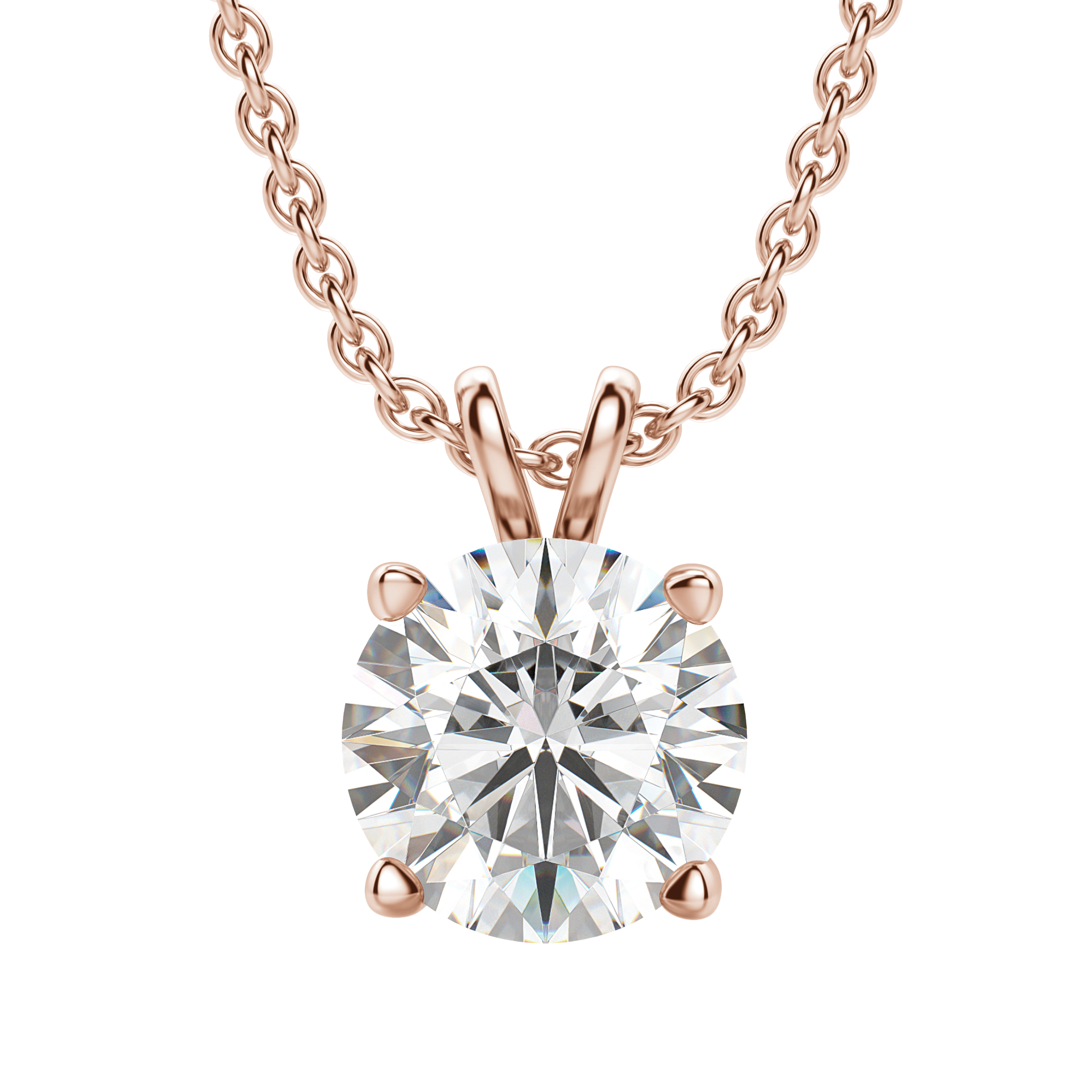 0.25-1.0 CT Round Solitaire F/VS Lab Grown Diamond Necklace - Camila Brown