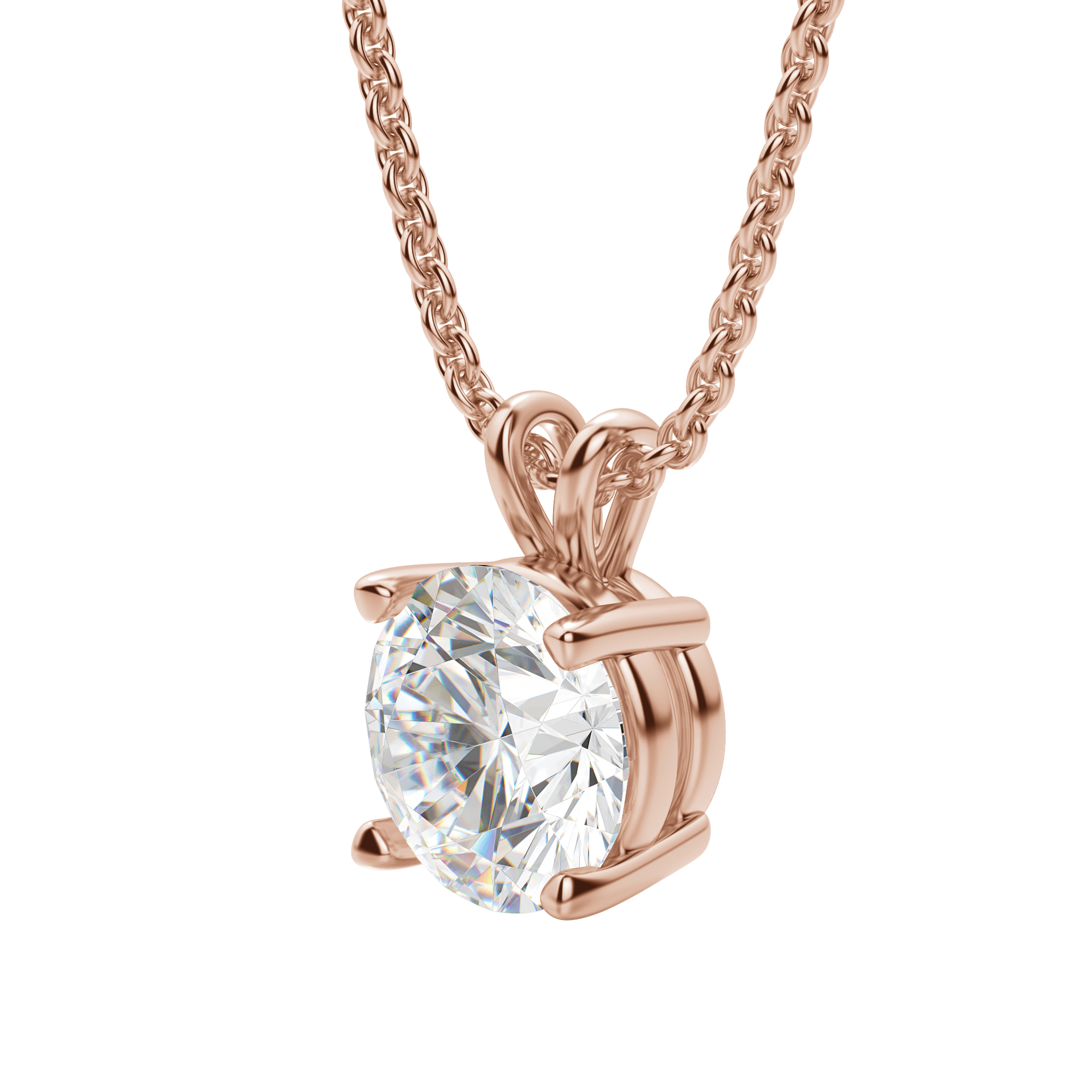 0.25-1.0 CT Round Solitaire F/VS Lab Grown Diamond Necklace - Camila Brown