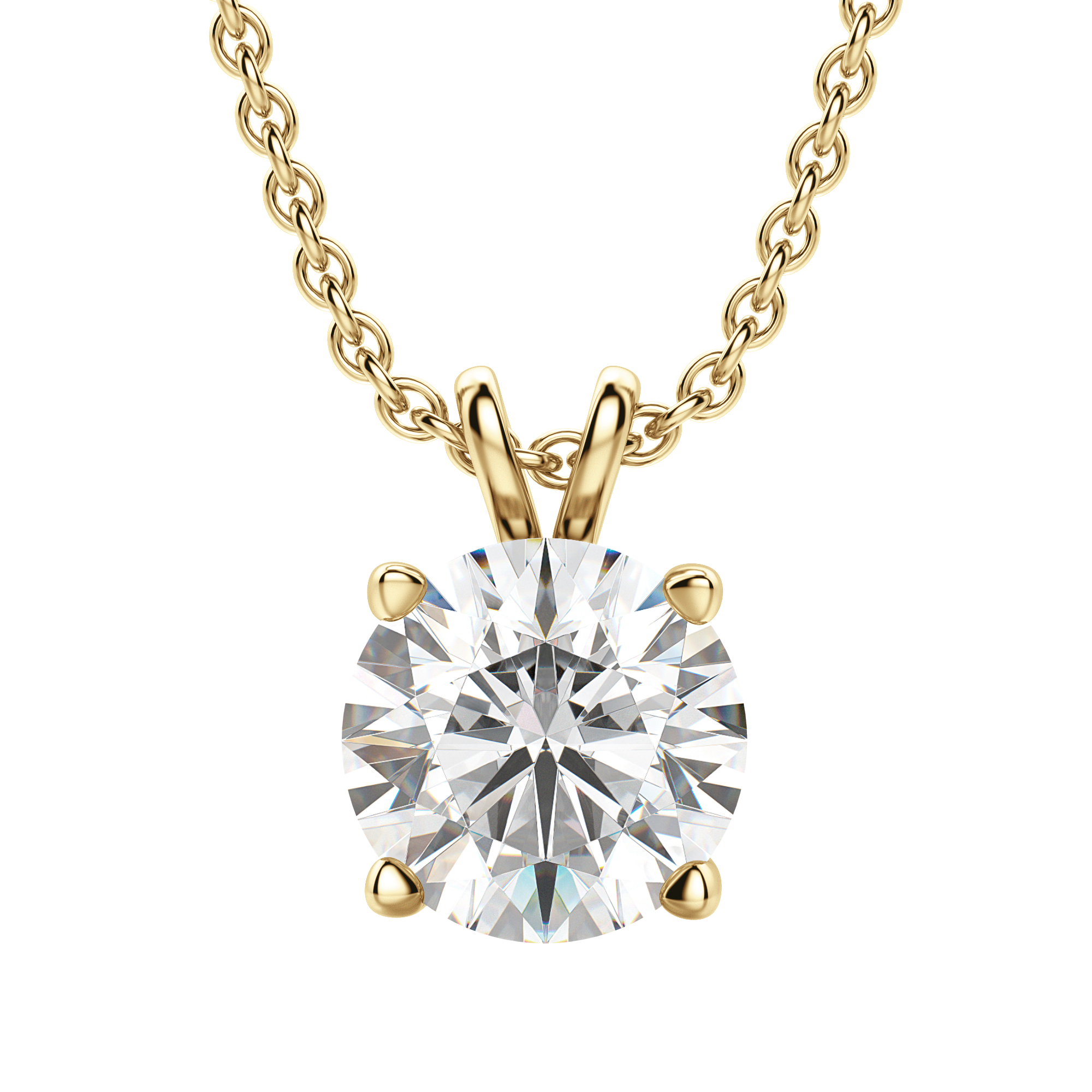 0.25-1.0 CT Round Solitaire F/VS Lab Grown Diamond Necklace - Camila Brown