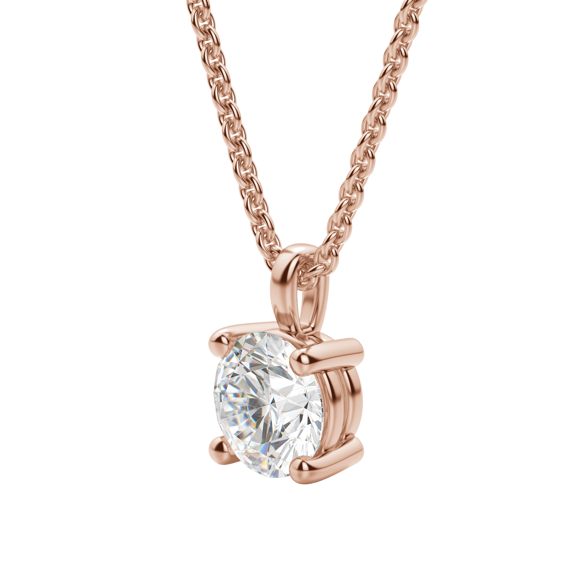 0.25 CT-1.50 CT Round Solitaire F/VS Lab Grown Diamond Necklace - Camila Brown