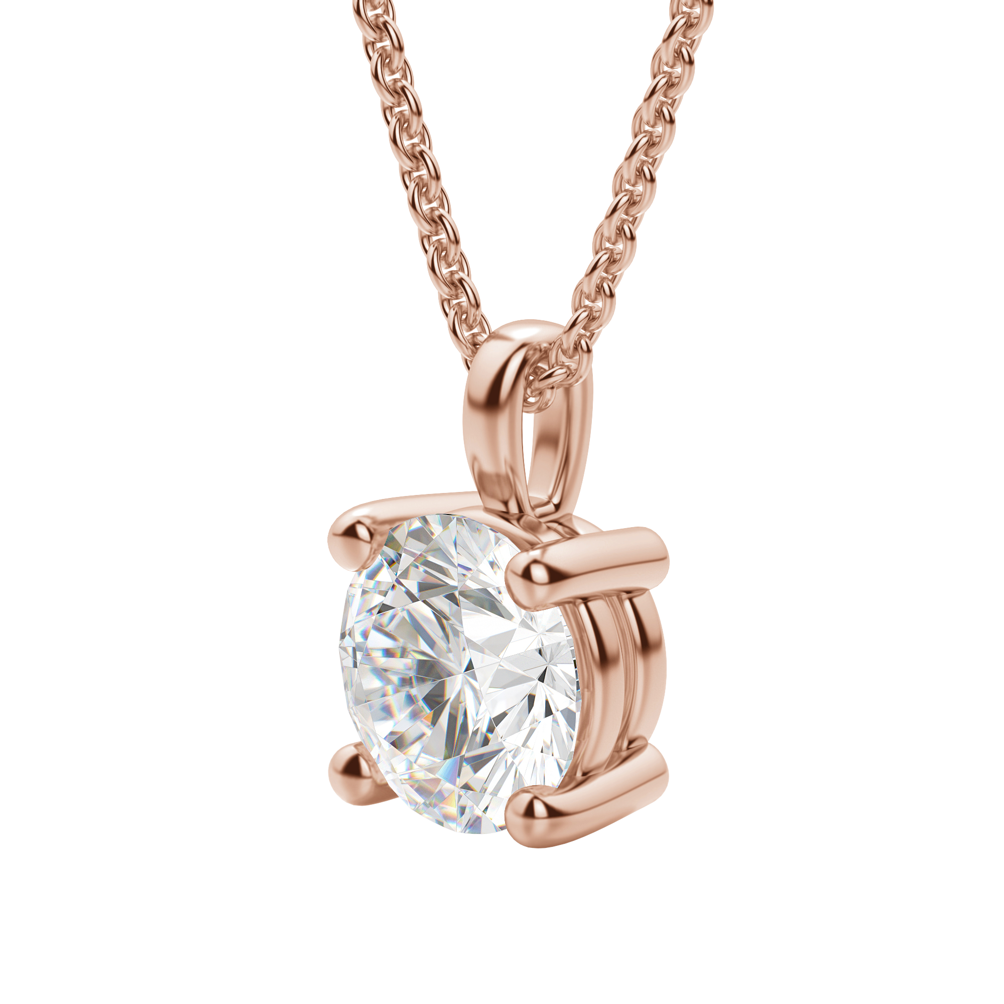 0.25 CT-1.50 CT Round Solitaire F/VS Lab Grown Diamond Necklace - Camila Brown