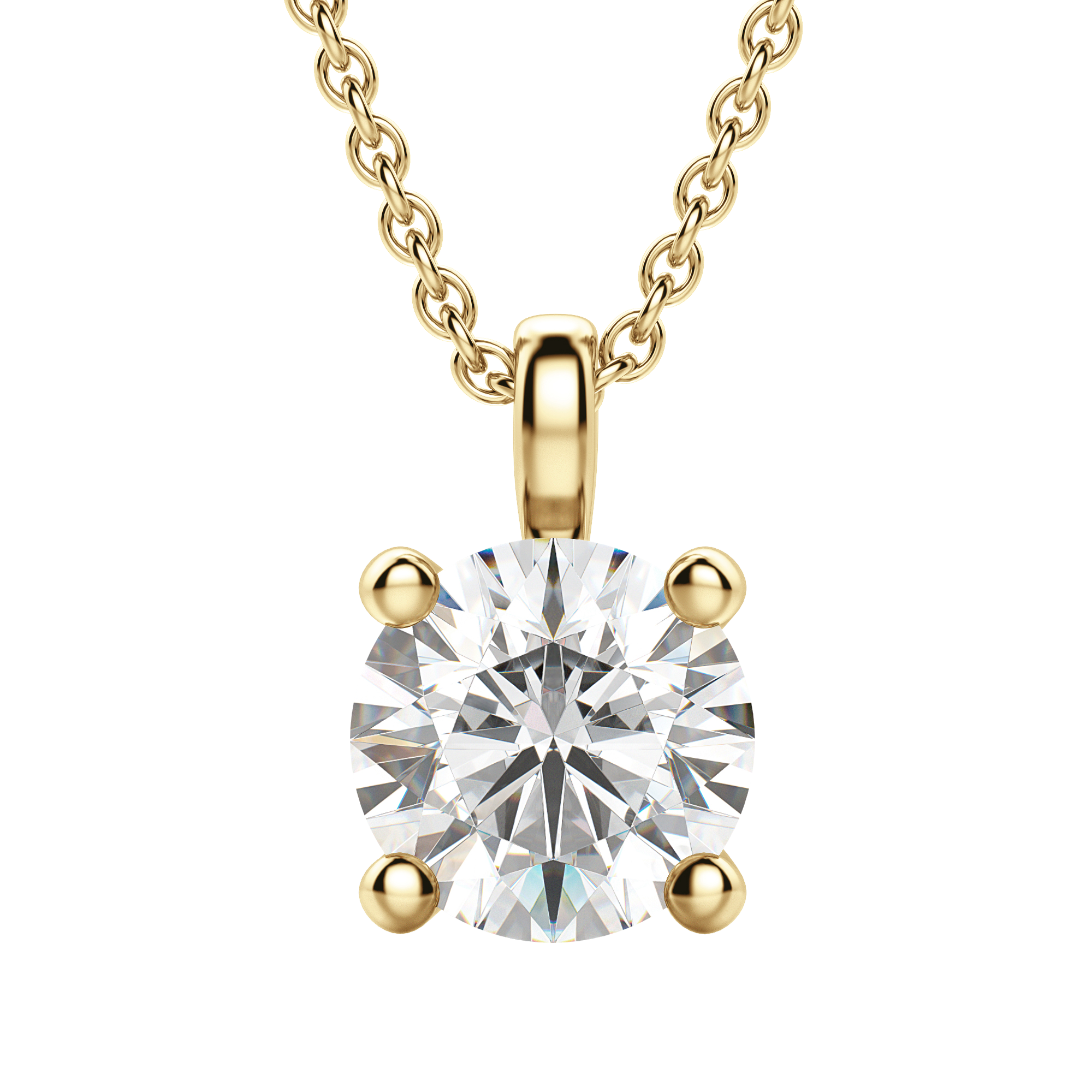 0.25 CT-1.50 CT Round Solitaire F/VS Lab Grown Diamond Necklace - Camila Brown