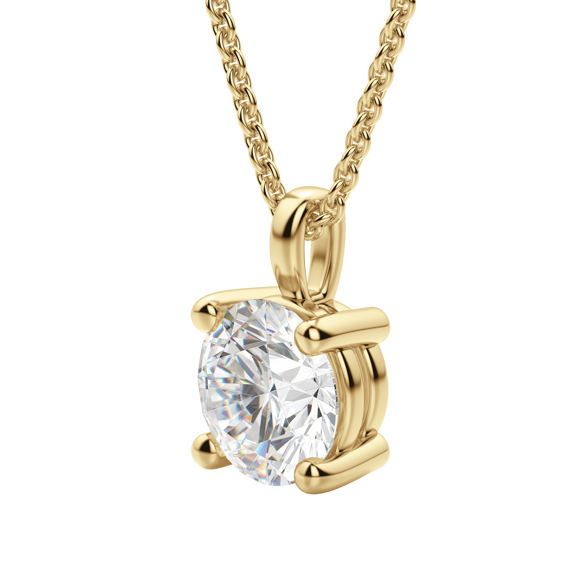 0.25 CT-1.50 CT Round Solitaire F/VS Lab Grown Diamond Necklace - Camila Brown