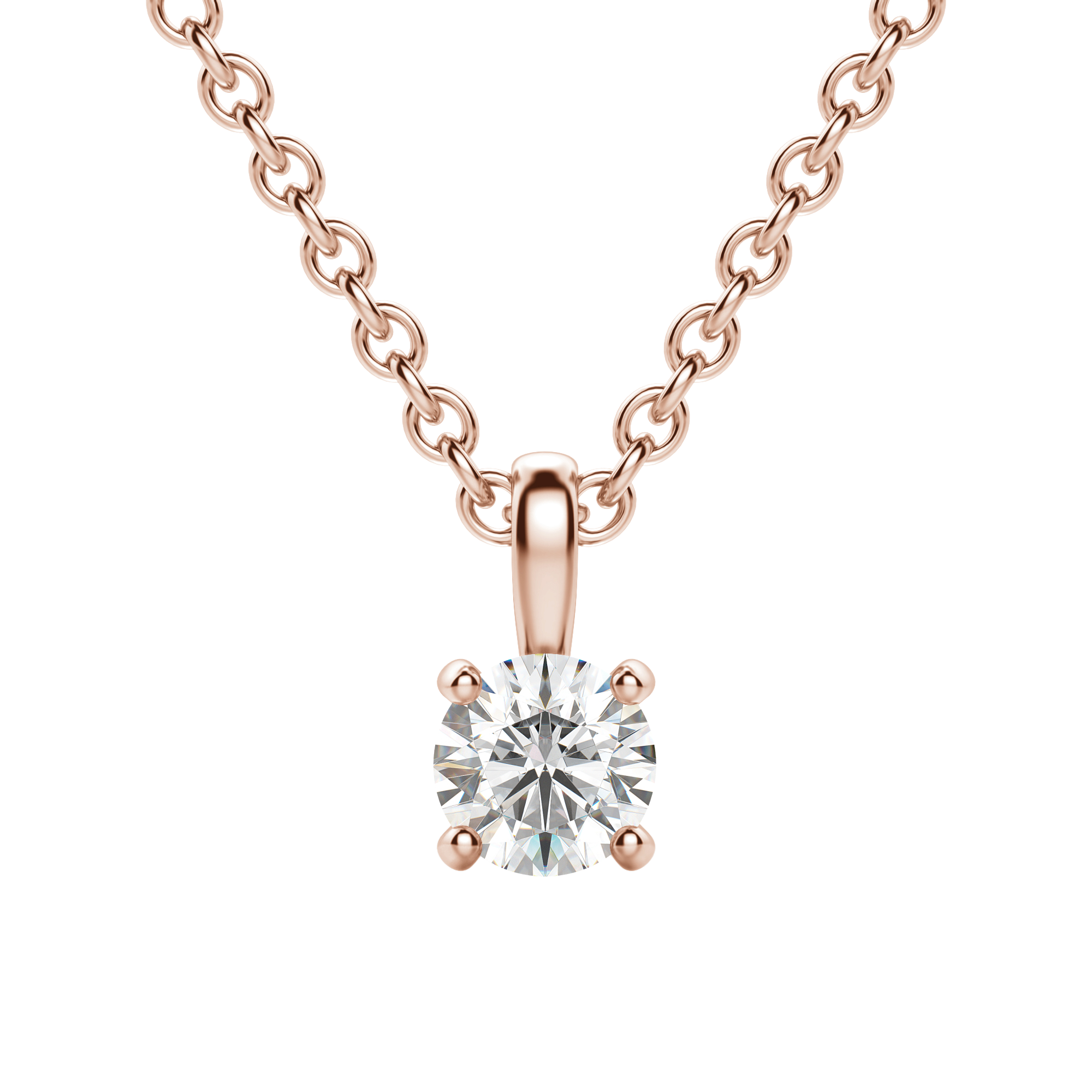 0.25 CT-1.50 CT Round Solitaire F/VS Lab Grown Diamond Necklace - Camila Brown