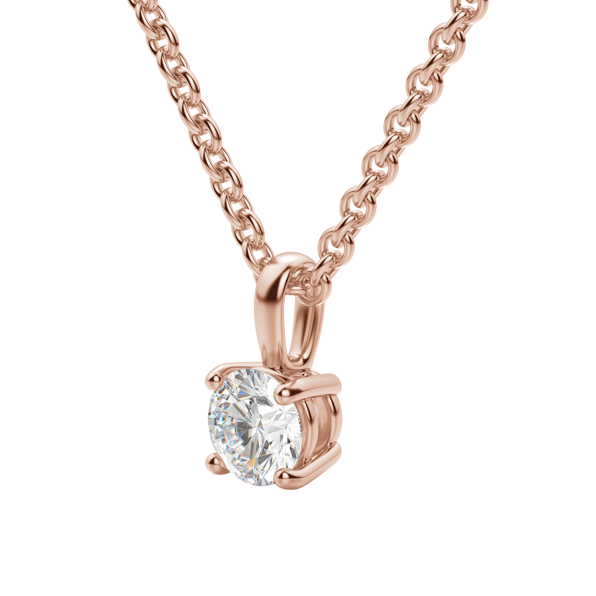 0.25 CT-1.50 CT Round Solitaire F/VS Lab Grown Diamond Necklace - Camila Brown