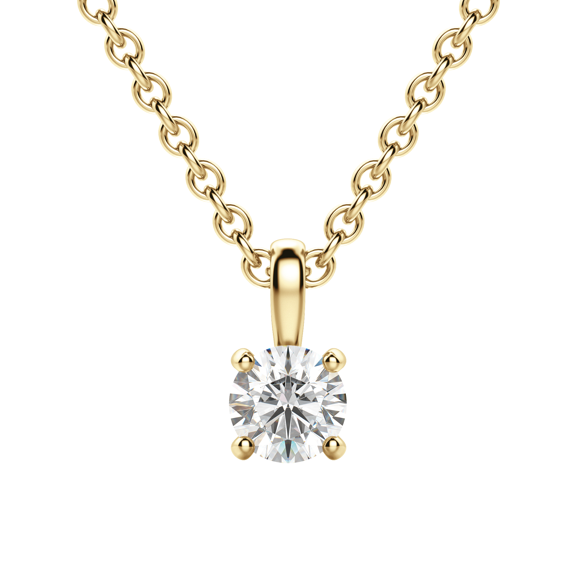 0.25 CT-1.50 CT Round Solitaire F/VS Lab Grown Diamond Necklace - Camila Brown