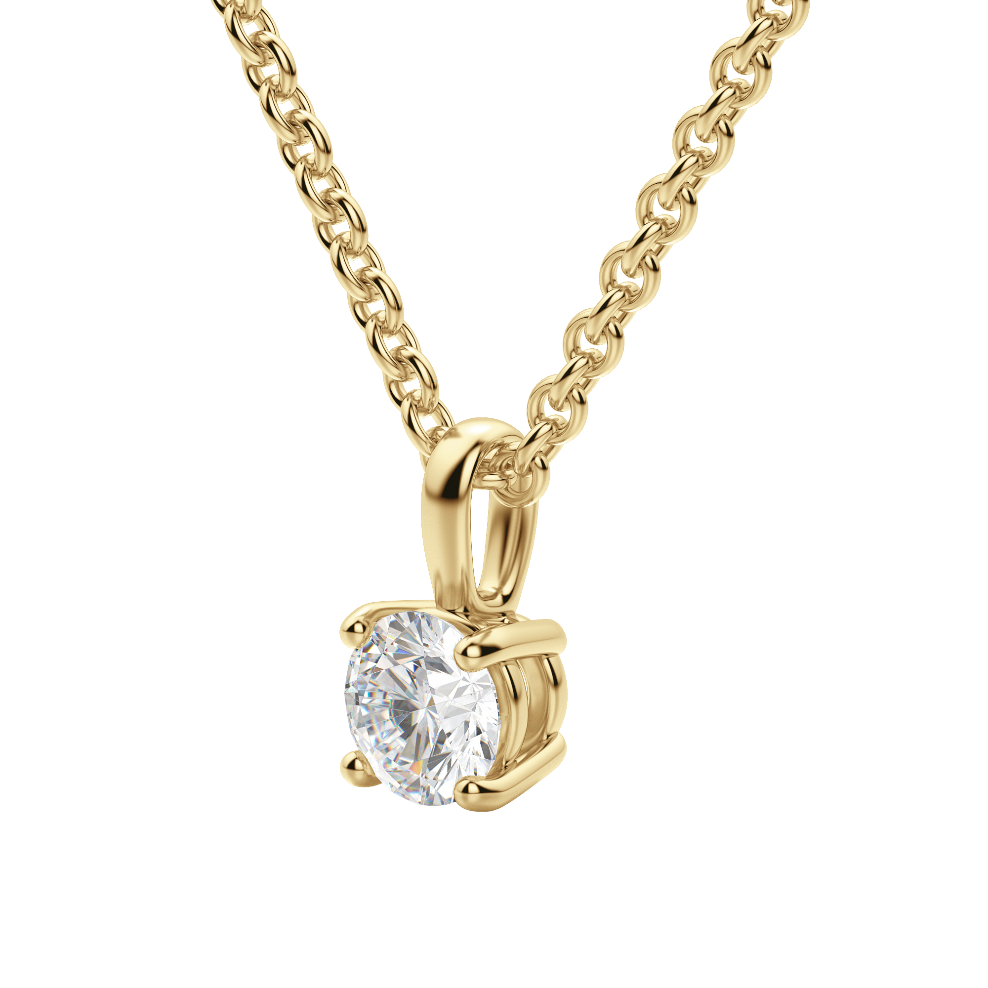 0.25 CT-1.50 CT Round Solitaire F/VS Lab Grown Diamond Necklace - Camila Brown