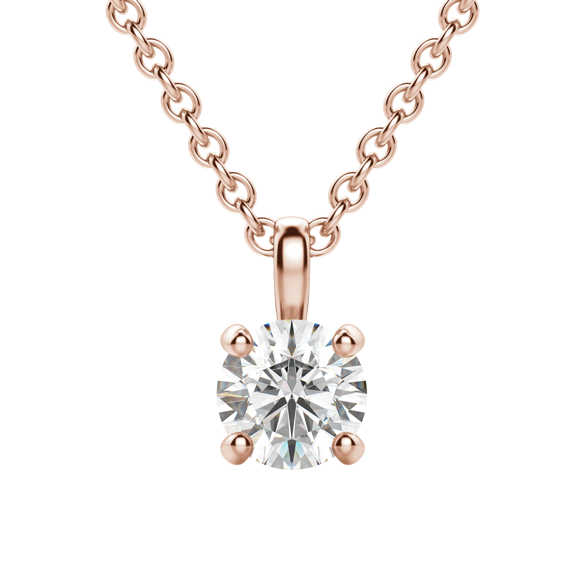 0.25 CT-1.50 CT Round Solitaire F/VS Lab Grown Diamond Necklace - Camila Brown