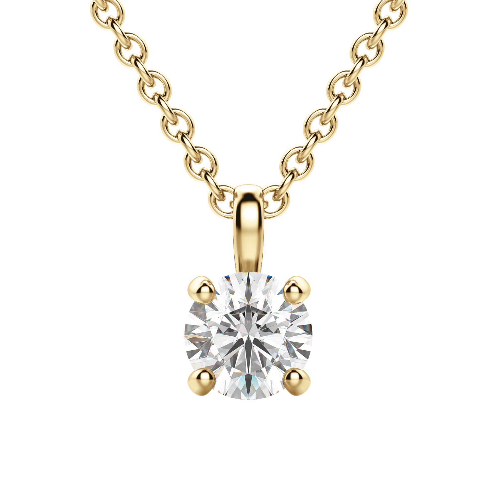 0.25 CT-1.50 CT Round Solitaire F/VS Lab Grown Diamond Necklace - Camila Brown