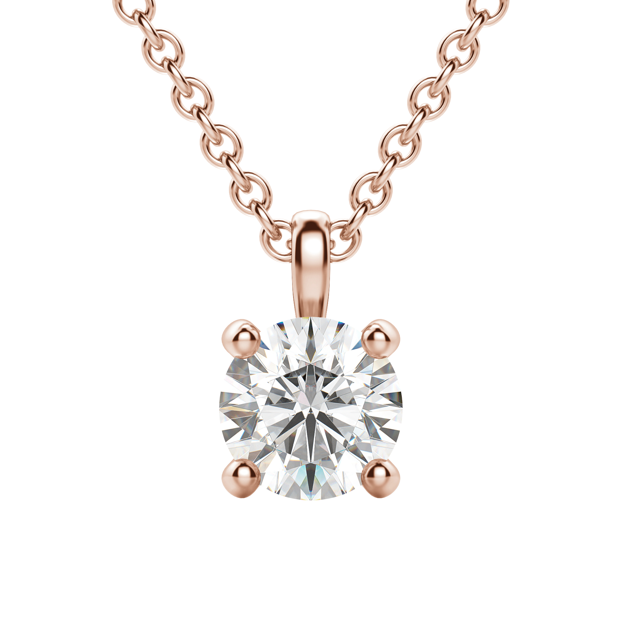 0.25 CT-1.50 CT Round Solitaire F/VS Lab Grown Diamond Necklace - Camila Brown