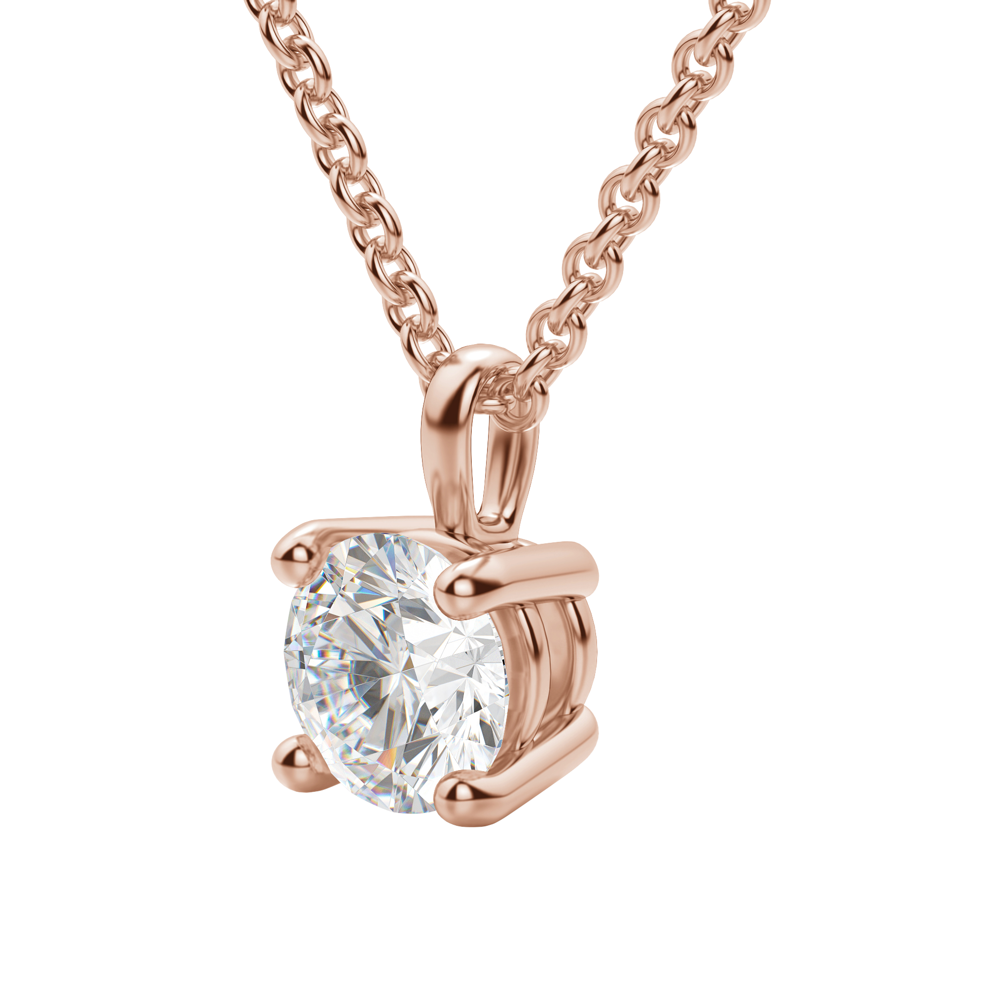0.25 CT-1.50 CT Round Solitaire F/VS Lab Grown Diamond Necklace - Camila Brown