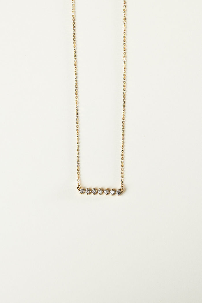 Round Cut Buttercup Style Moissanite Diamond Necklace