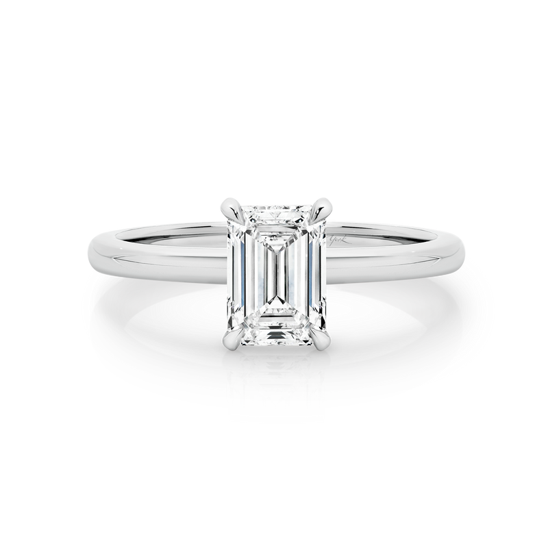 1.0 Carats Lab Grown Diamond Emerald Shape E-VS1 Solitaire Engagement Ring - Camila Brown