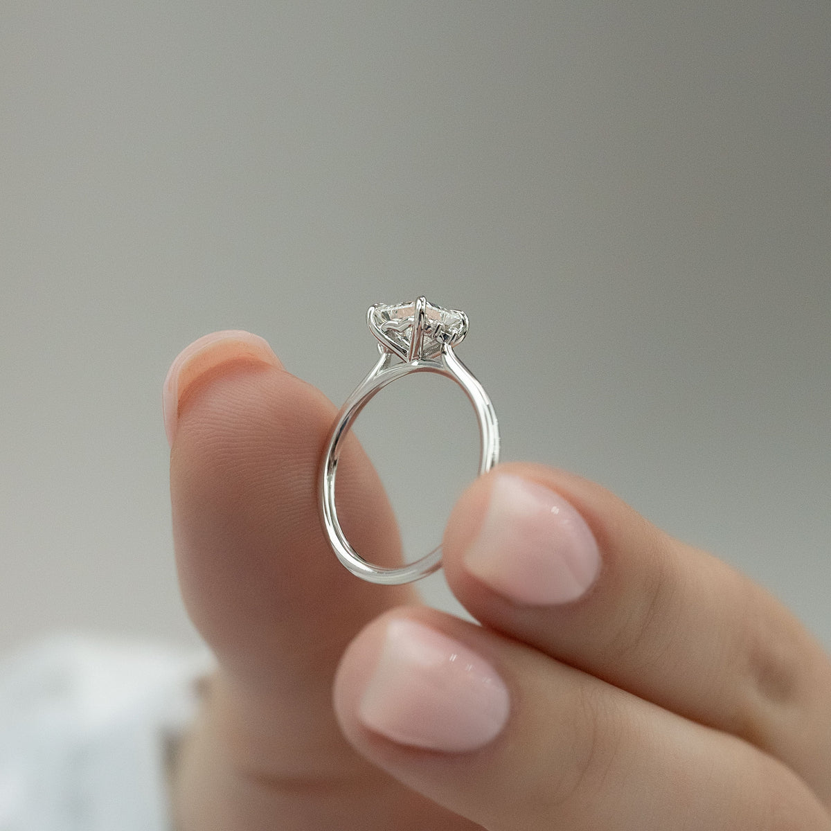 1.0 -3.0 Carat Princess Shape Cluster-Setting Engagement Ring