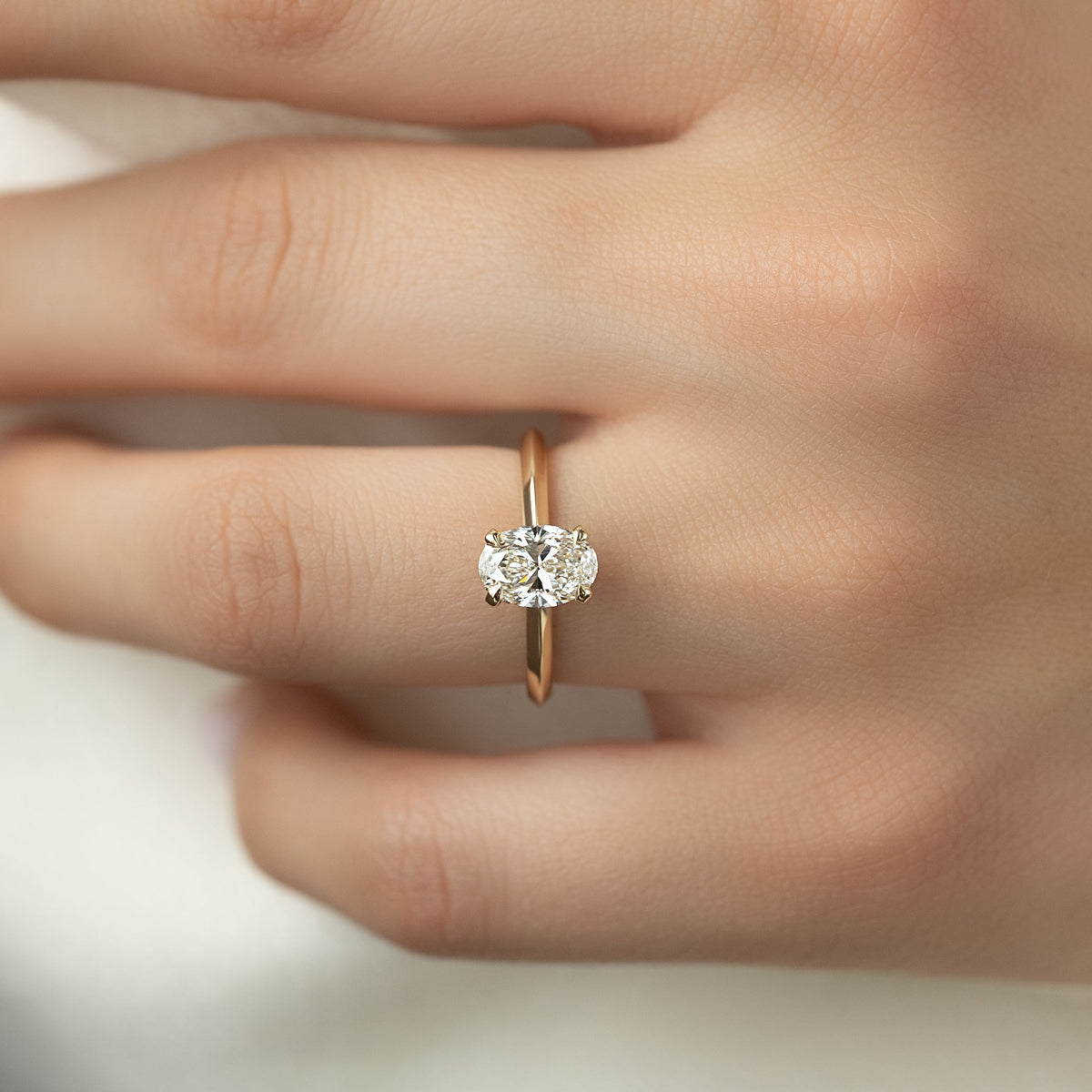 1.50 - 3.50 CT Oval  Cut Lab Grown Diamond Hidden Halo Engagement Ring