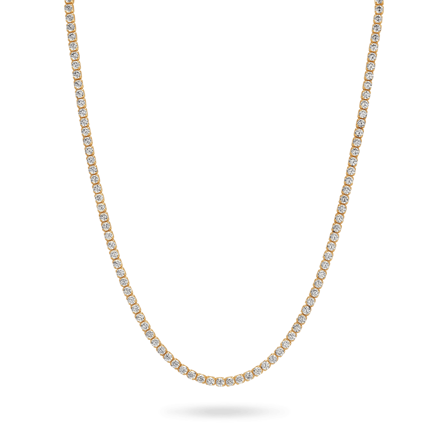 Round Lab Grown Diamond Tennis Necklace