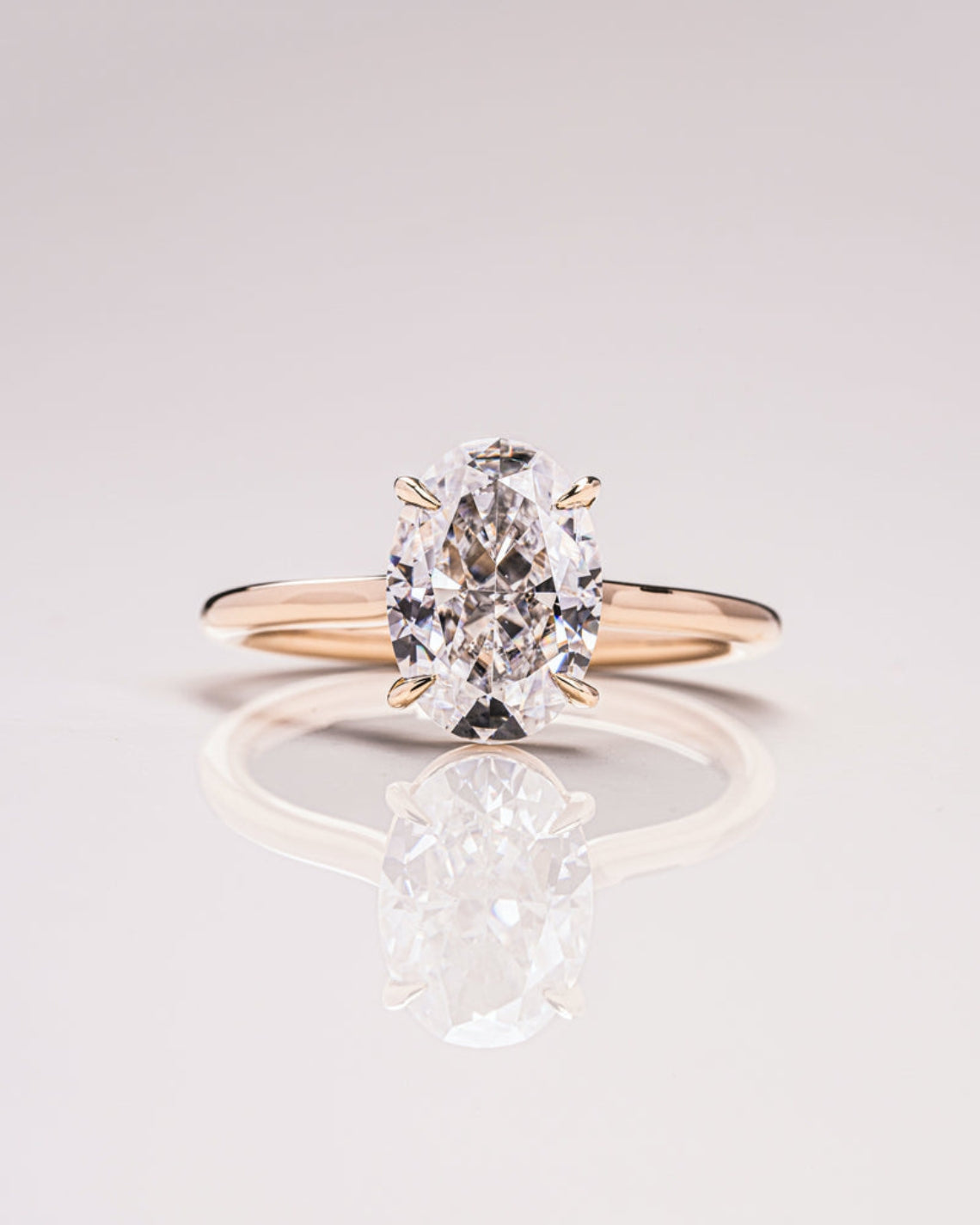 1.72 - 3.72 CT Oval F/VS1 CVD Diamond Solitaire Engagement Ring - Camila Brown