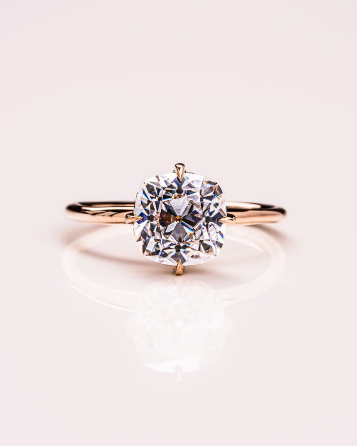 1.54 - 3.54 CT Cushion E/VS1 CVD Diamond Hidden Halo Engagement Ring - Camila Brown