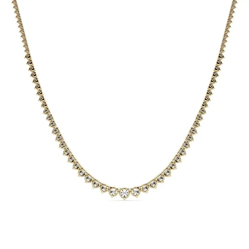 Round Lab Grown Diamond Tennis Necklace