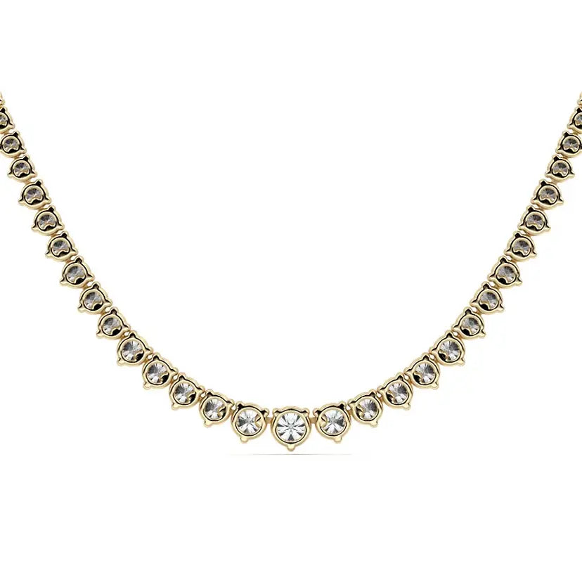 Round Lab Grown Diamond Tennis Necklace