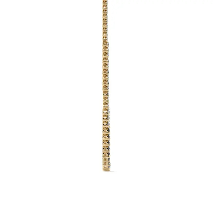 Round Lab Grown Diamond Tennis Necklace
