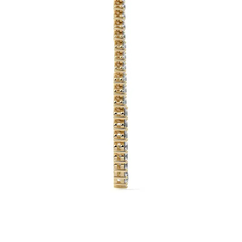 Round Lab Grown Diamond Tennis Necklace