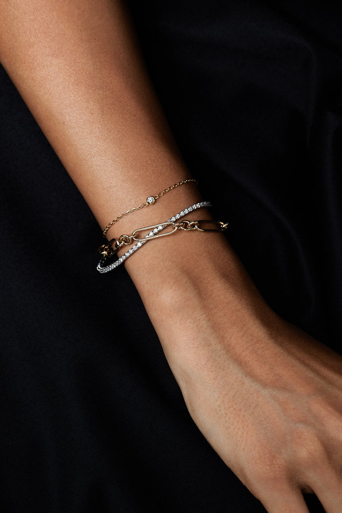Round Lab Grown Diamond Tennis Bracelet