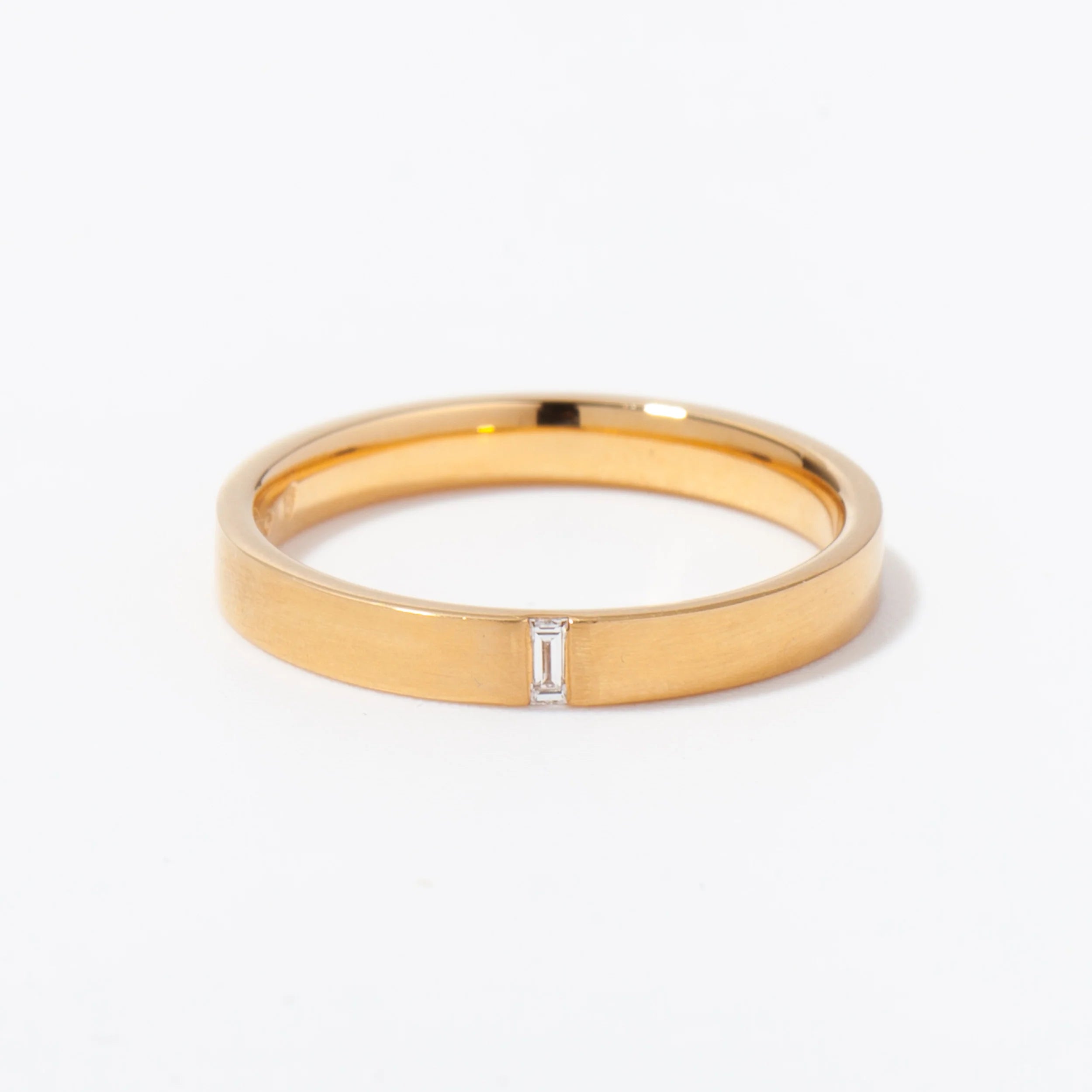 0.10 TCW Baguette CVD Diamond Tension Wedding Band