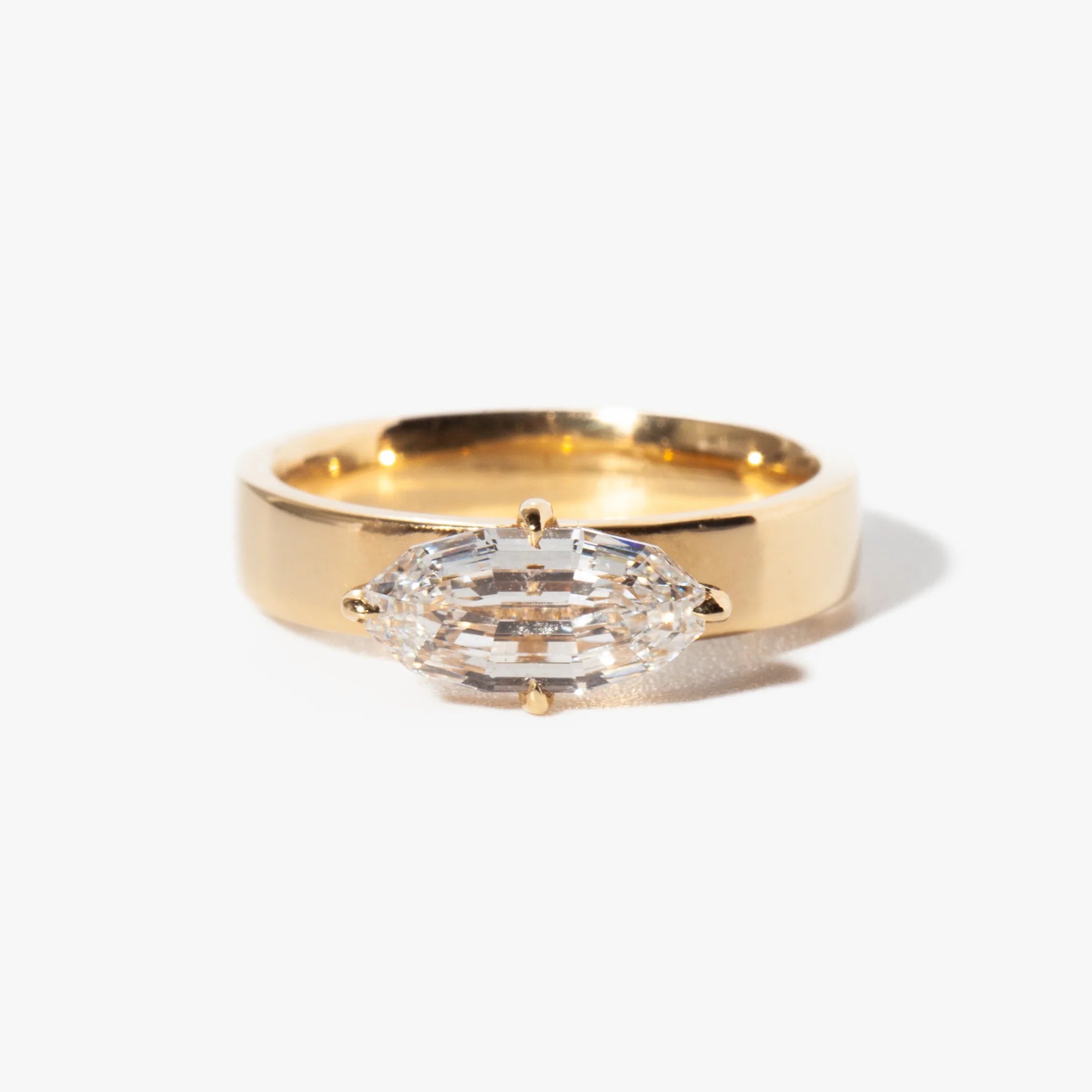 1.40 -3.50 CT Marquise CVD Diamond Solitaire Engagement Ring