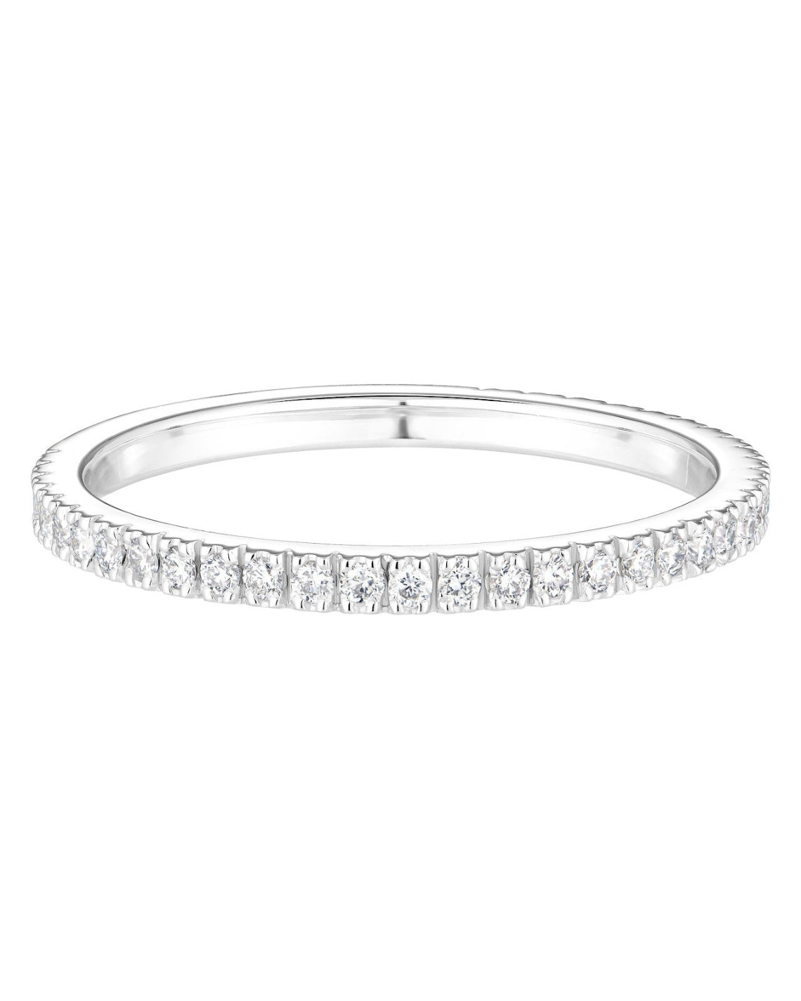 0.20 CT Round Shaped Moissanite Semi Eternity Wedding Band - Camila Brown