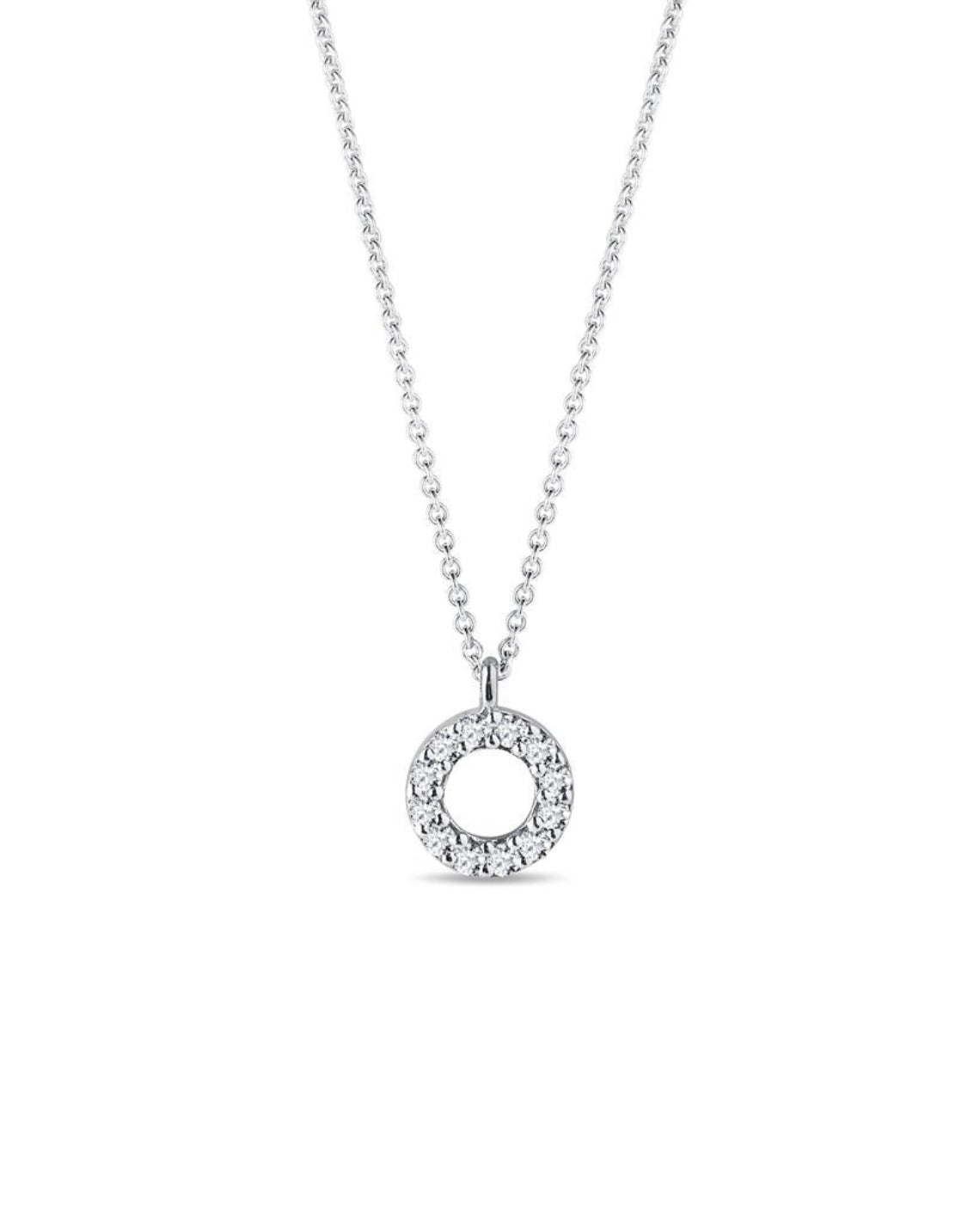 0.10 TCW Round Moissanite Diamond Circle Pendent Necklace - Camila Brown