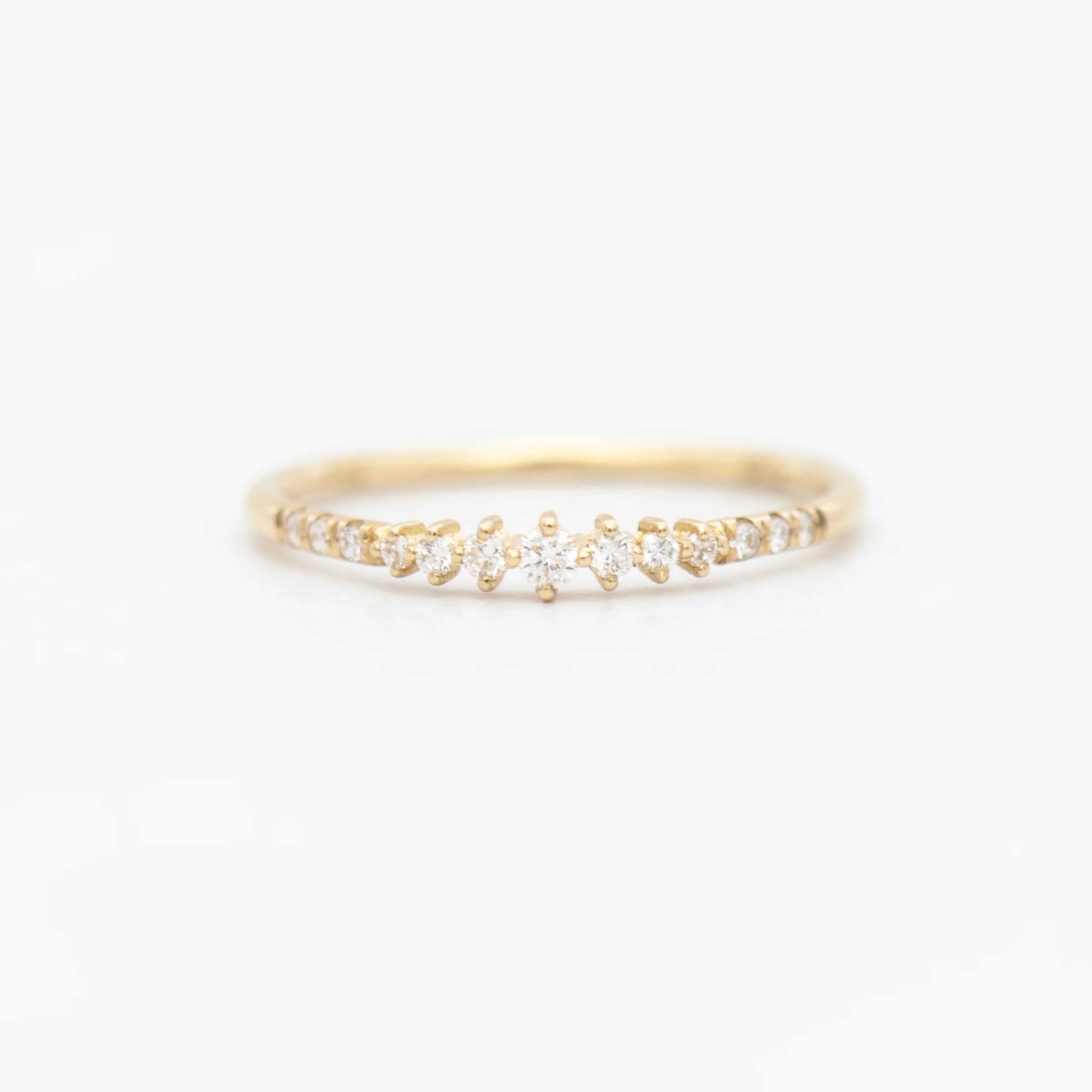 0.2 TCW Round CVD Diamond Half Eternity  Wedding Band
