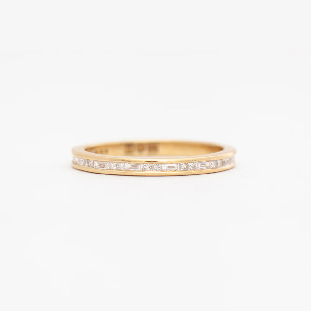 0.3 TCW Baguette & Princess CVD Diamond Channel Setting Wedding Band