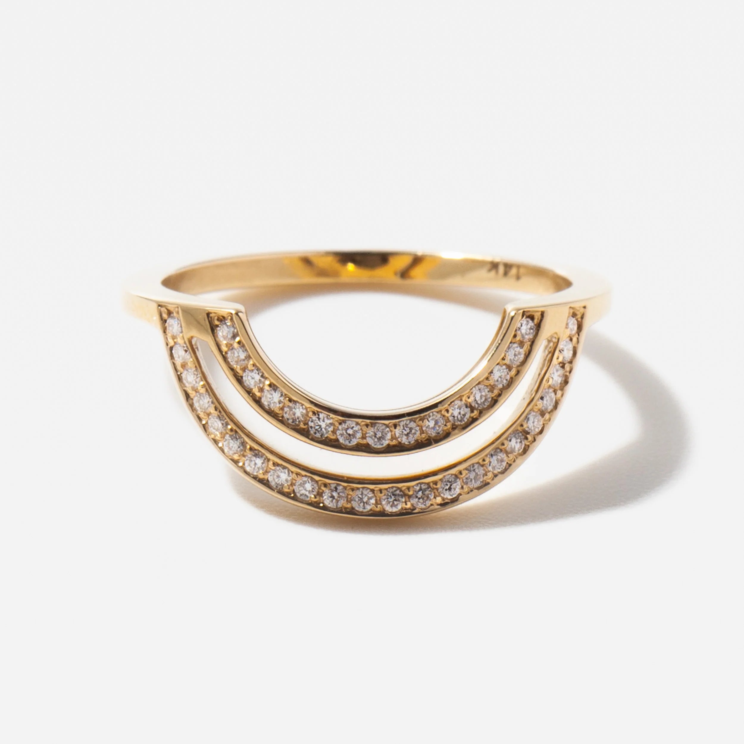 1.0 TCW Round CVD Diamond unique layered Wedding Band