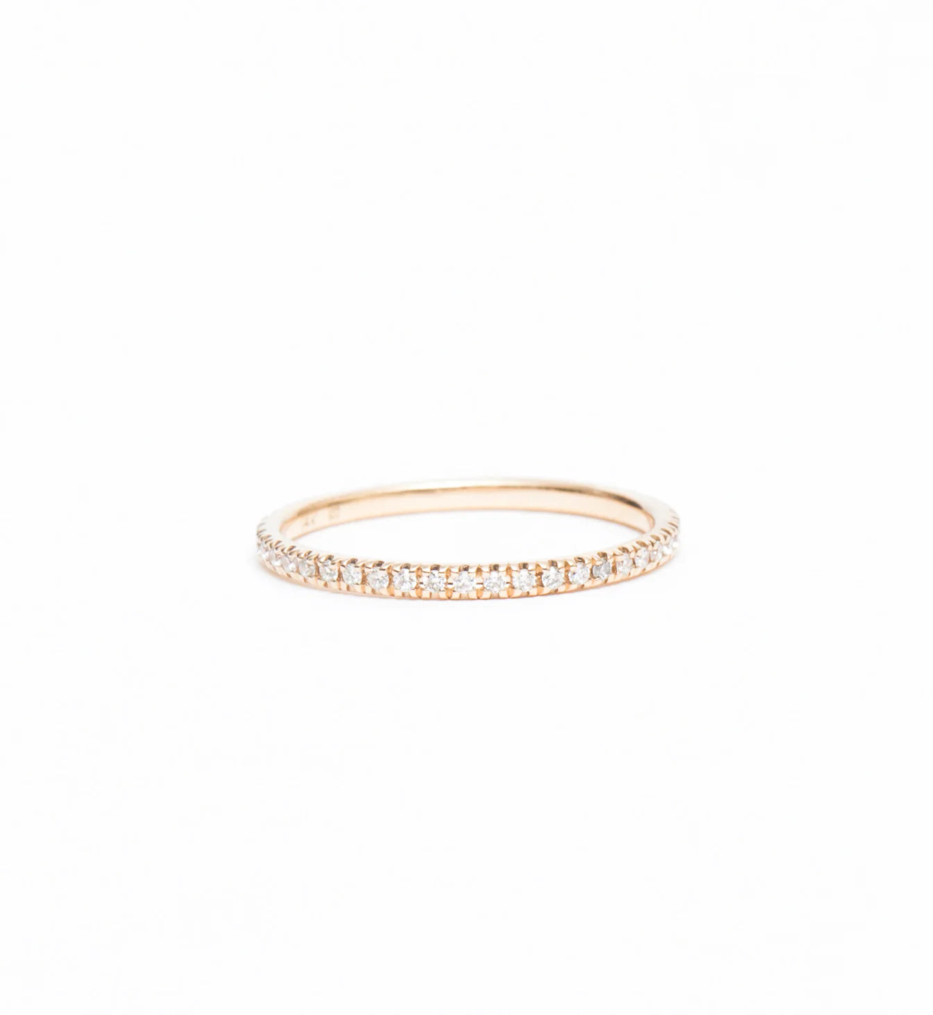 0.17 TCW Round CVD Diamond Half Eternity Wedding Band