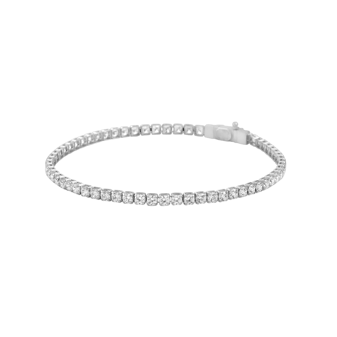 Round-shaped  Lab Grown Diamond Tennis bracelets