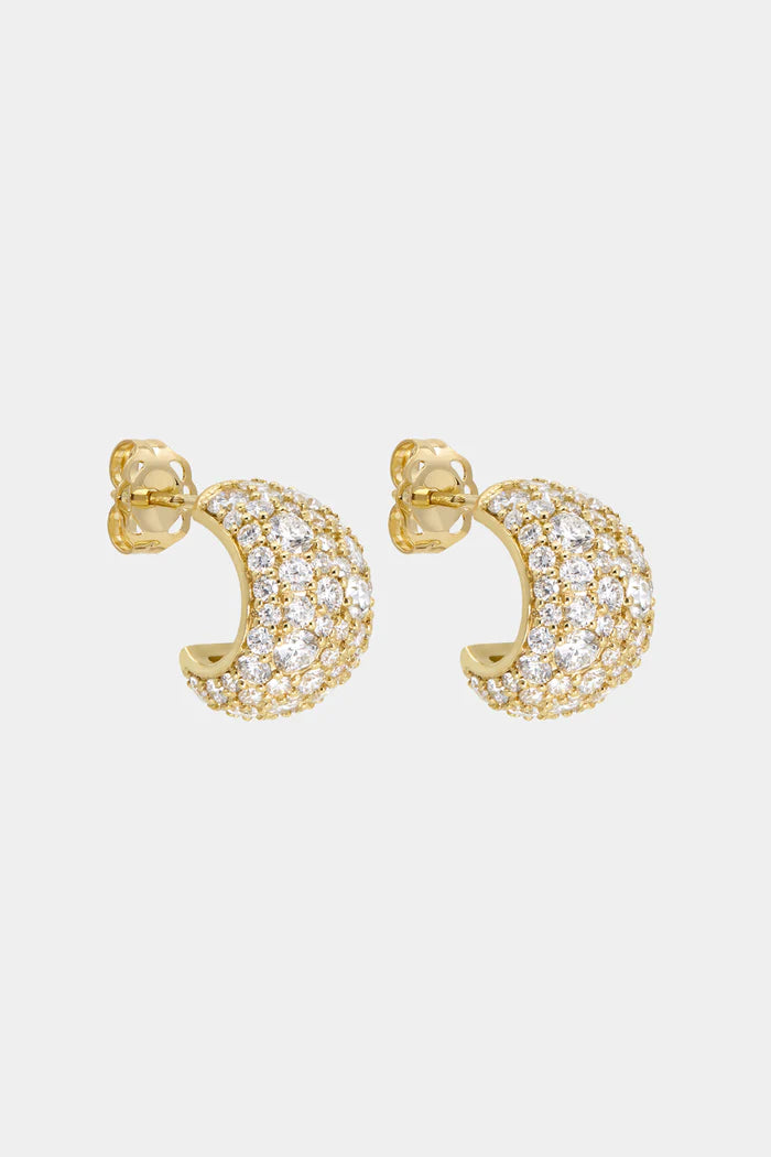 3.70 TCW Mini Round Cut Moissanite Diamond Hoops Earrings