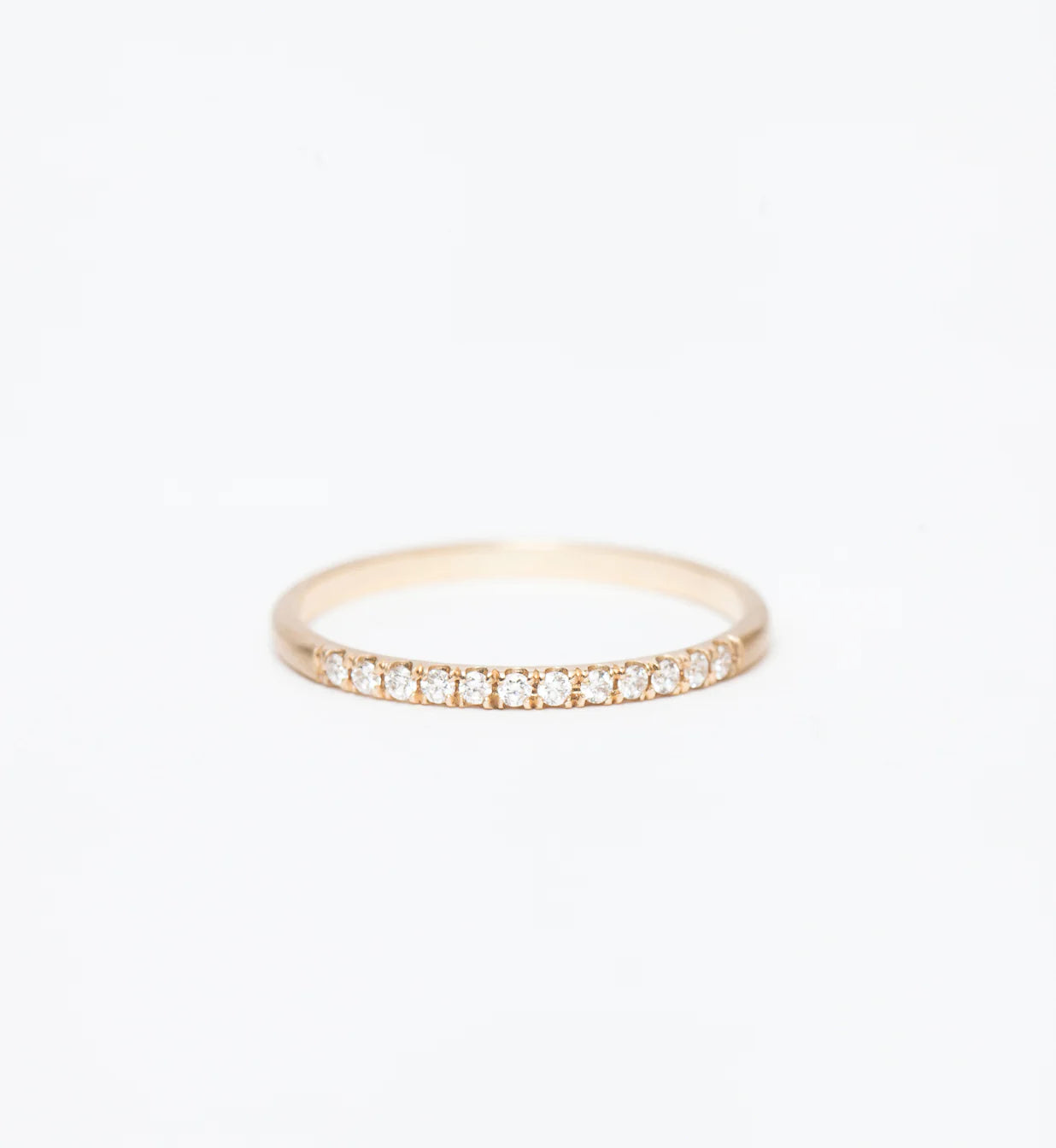 0.15 TCW Round CVD Diamond Semi Eternity Wedding Band