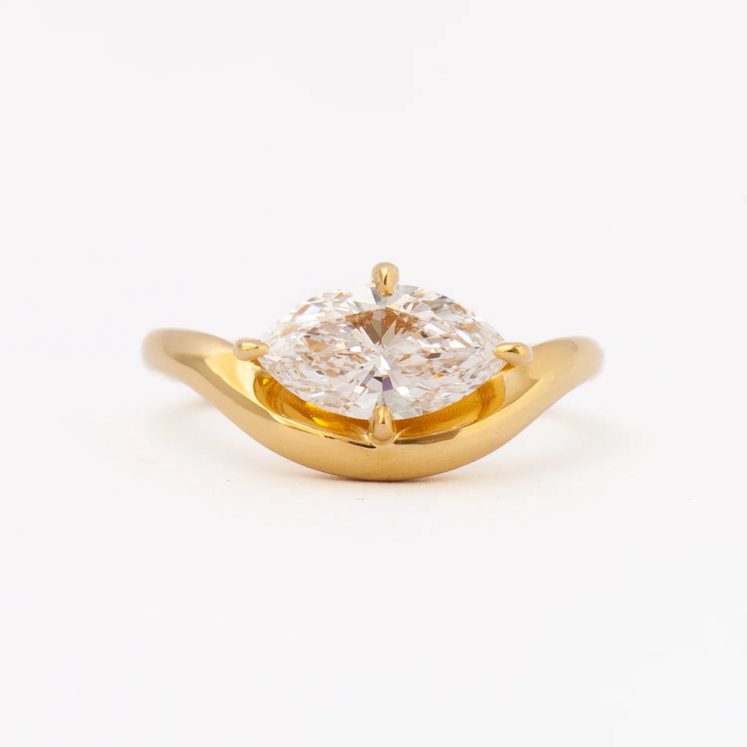 1.05-3.0 CT Emerald CVD Diamond Solitaire Engagement Ring