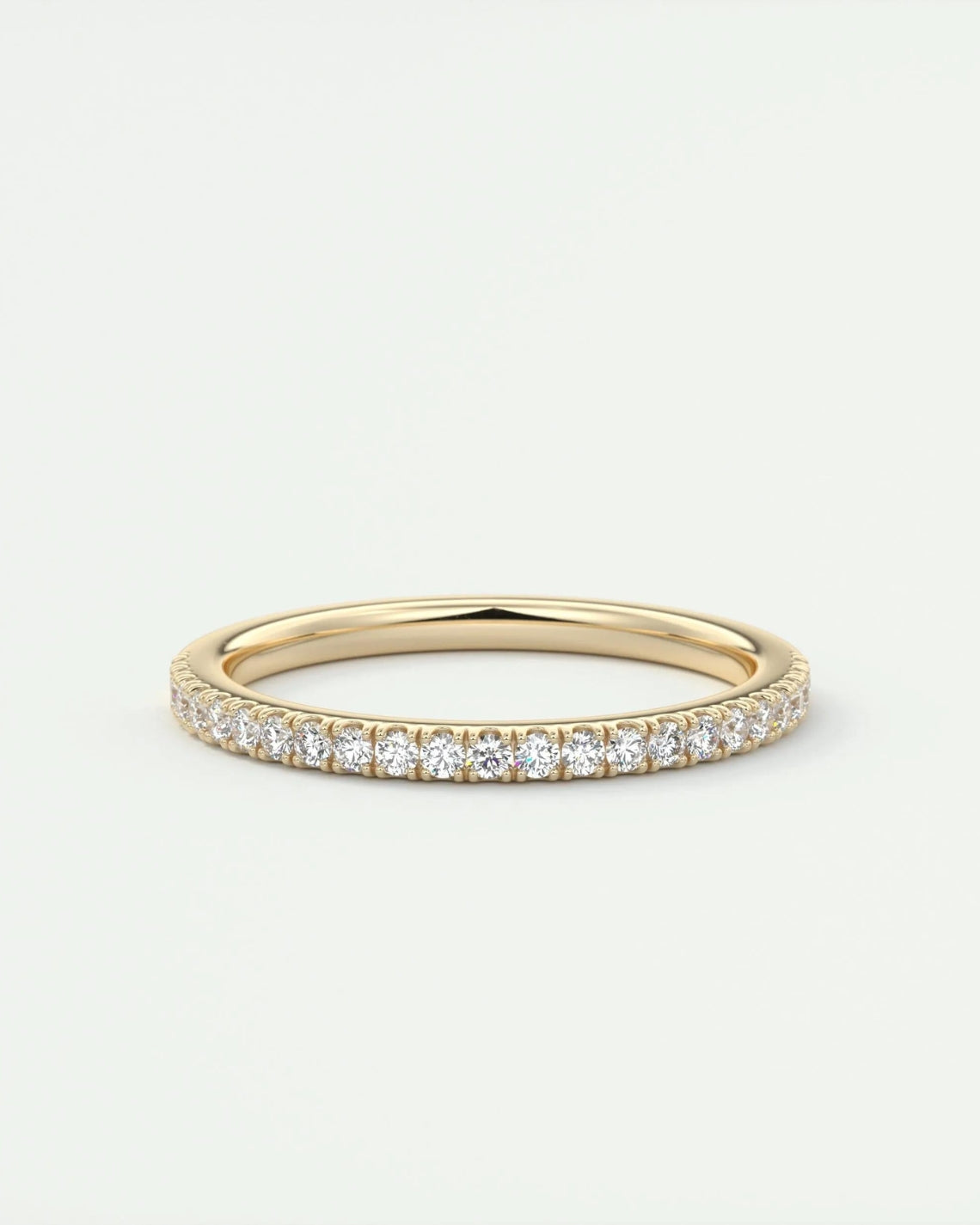 0.18 TCW Round CVD Diamond Half Eternity Wedding Band - Camila Brown