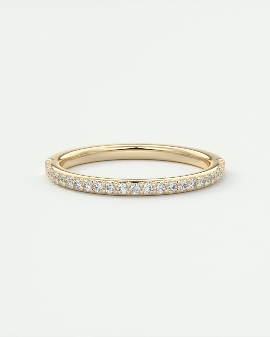 0.18 TCW Round CVD Diamond Half Eternity Wedding Band - Camila Brown