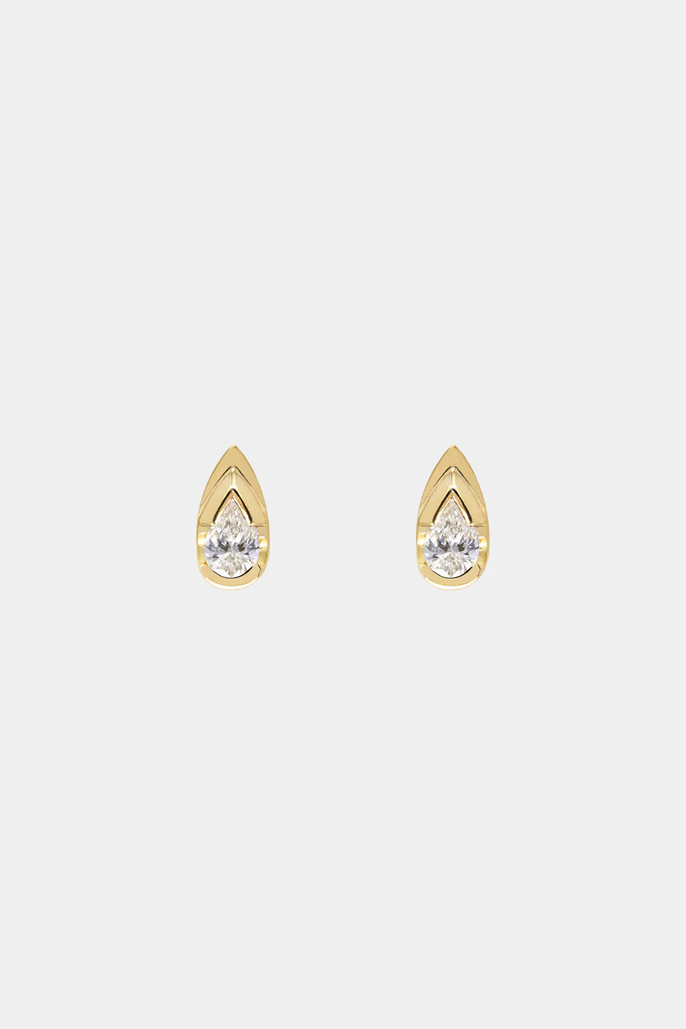 0.20 TCW Mini Pear Cut Moissanite Diamond Studs Earrings