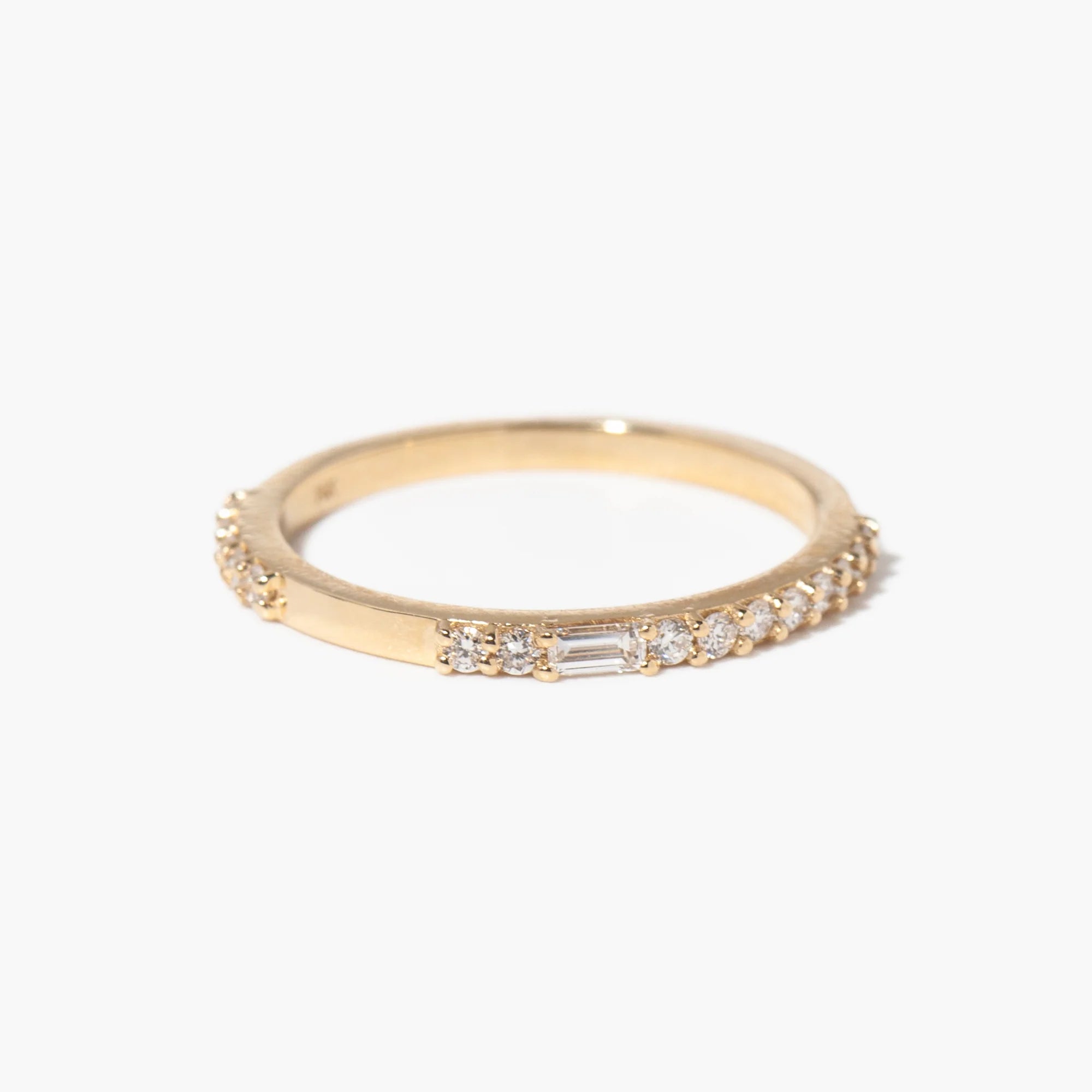 0.17 TCW Baguette & Round CVD Diamond Eternity Wedding Band