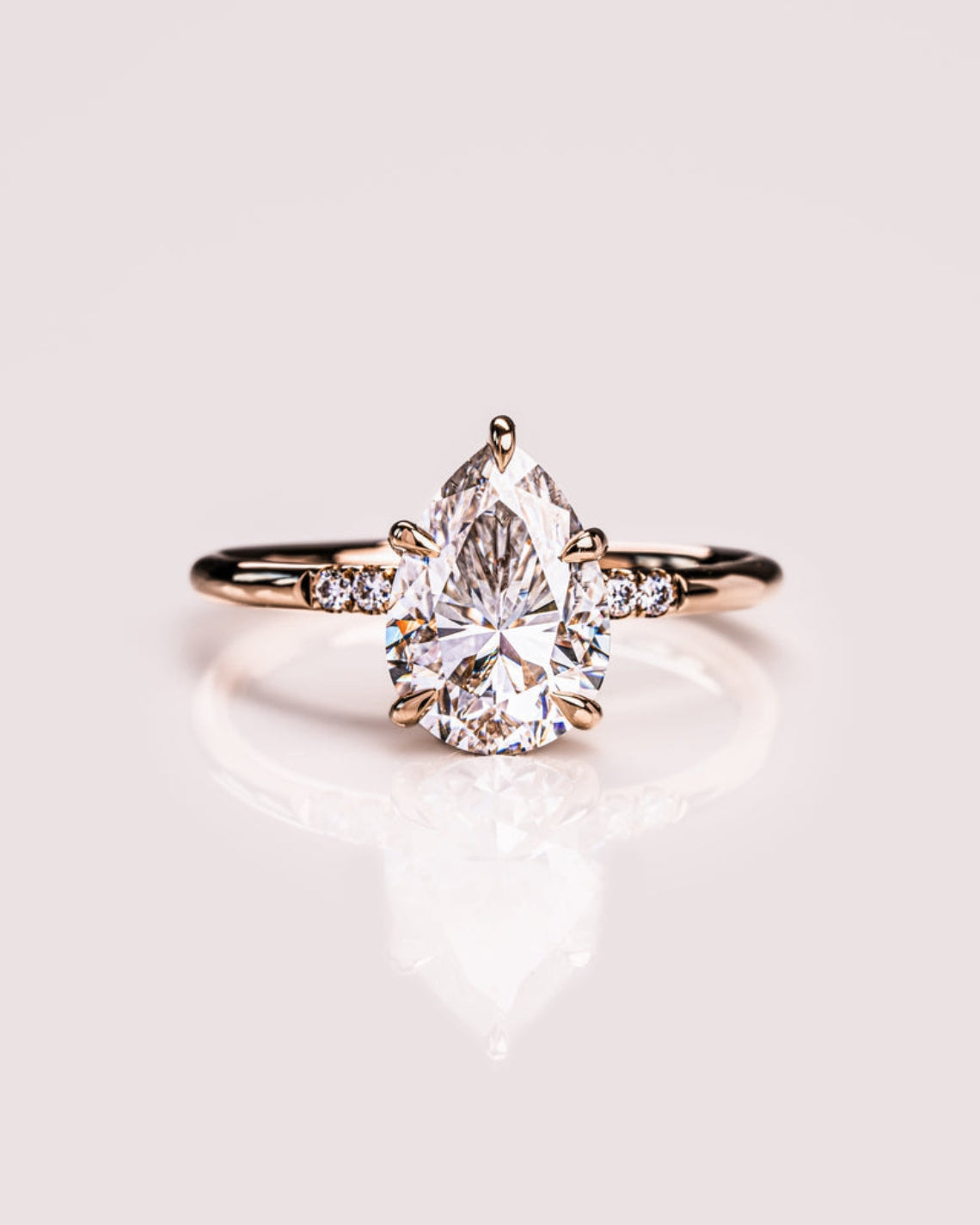 1.93-3.93 CT Pear E/VS2CVD Diamond Hidden Halo Engagement Ring - Camila Brown