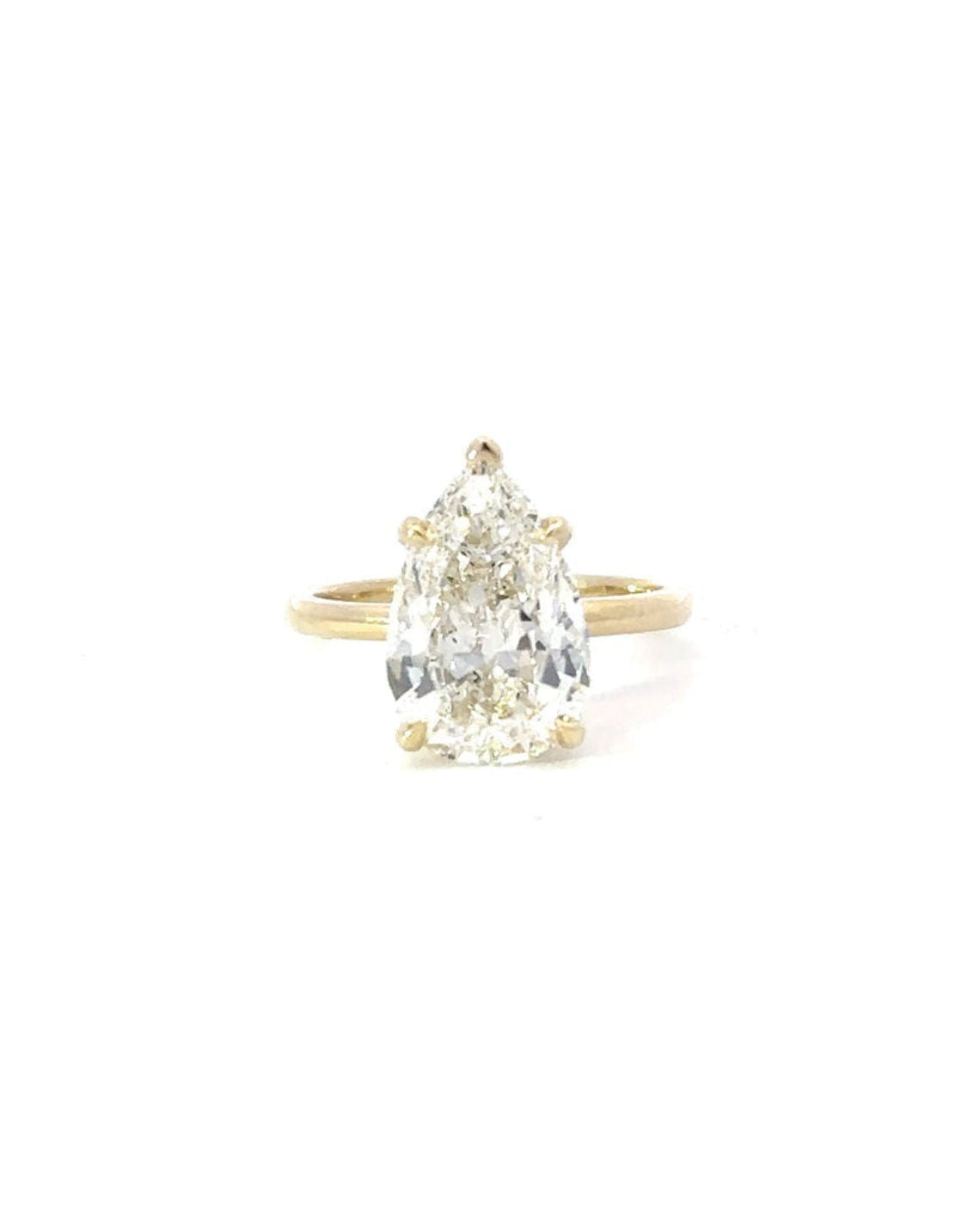 2.24-4.24 CT Pear G/SI1 CVD Diamond solitaire Engagement Ring - Camila Brown