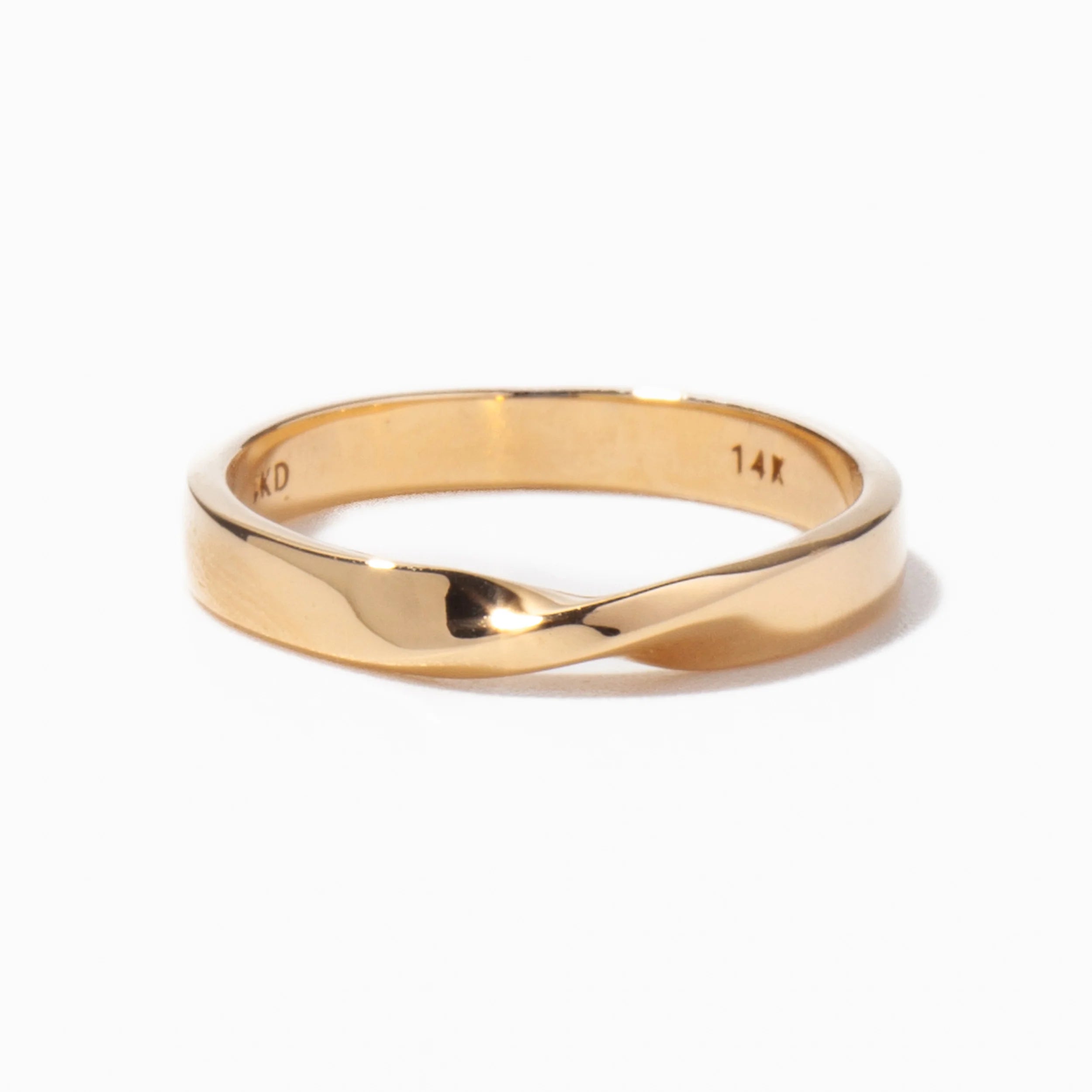 Plain Gold Mini Twisted Wedding Band