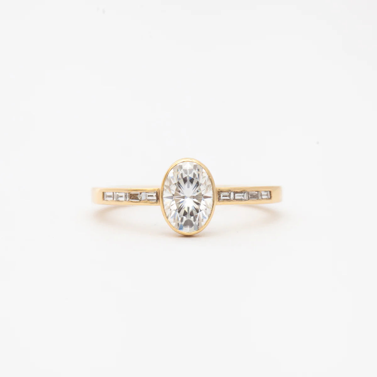 0.70 -2.50 CT Oval CVD Diamond Pave Engagement Ring