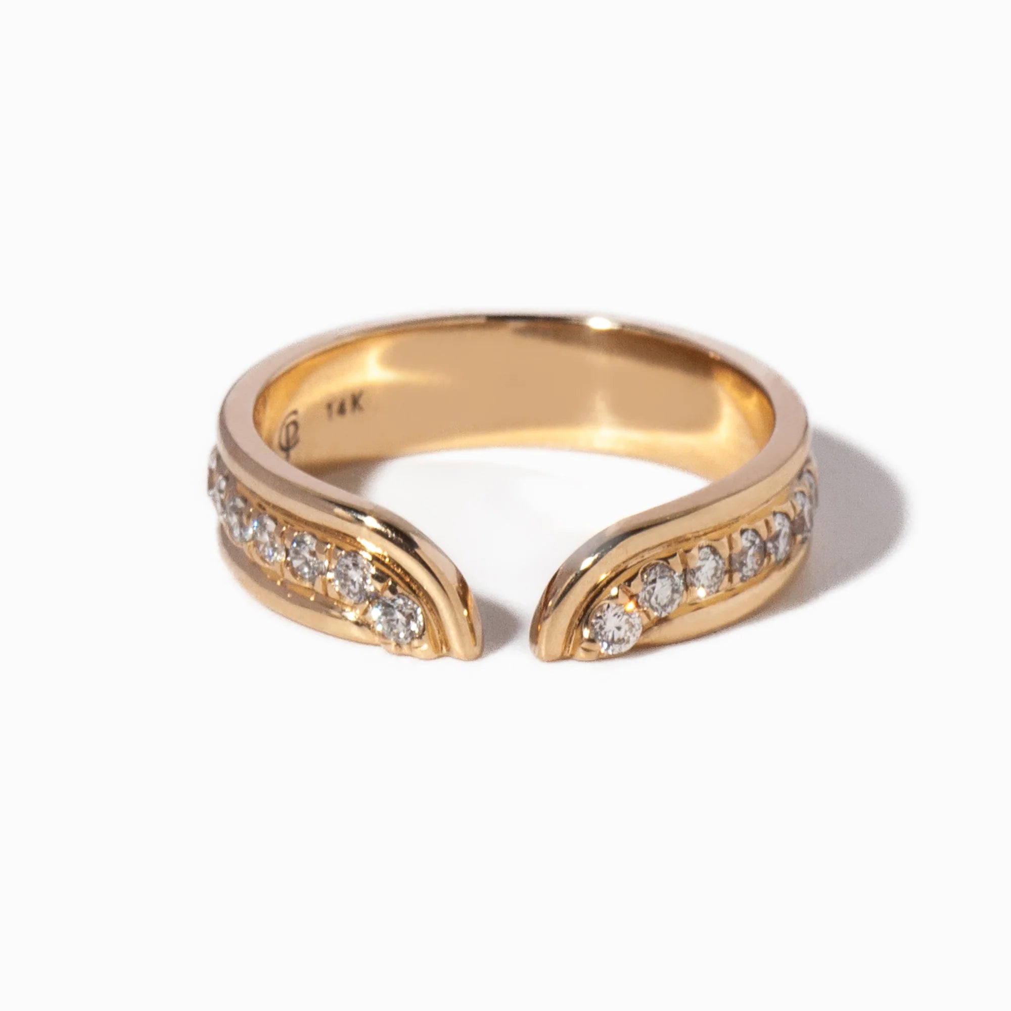 0.32 TCW Round CVD Diamond Open Wedding Band