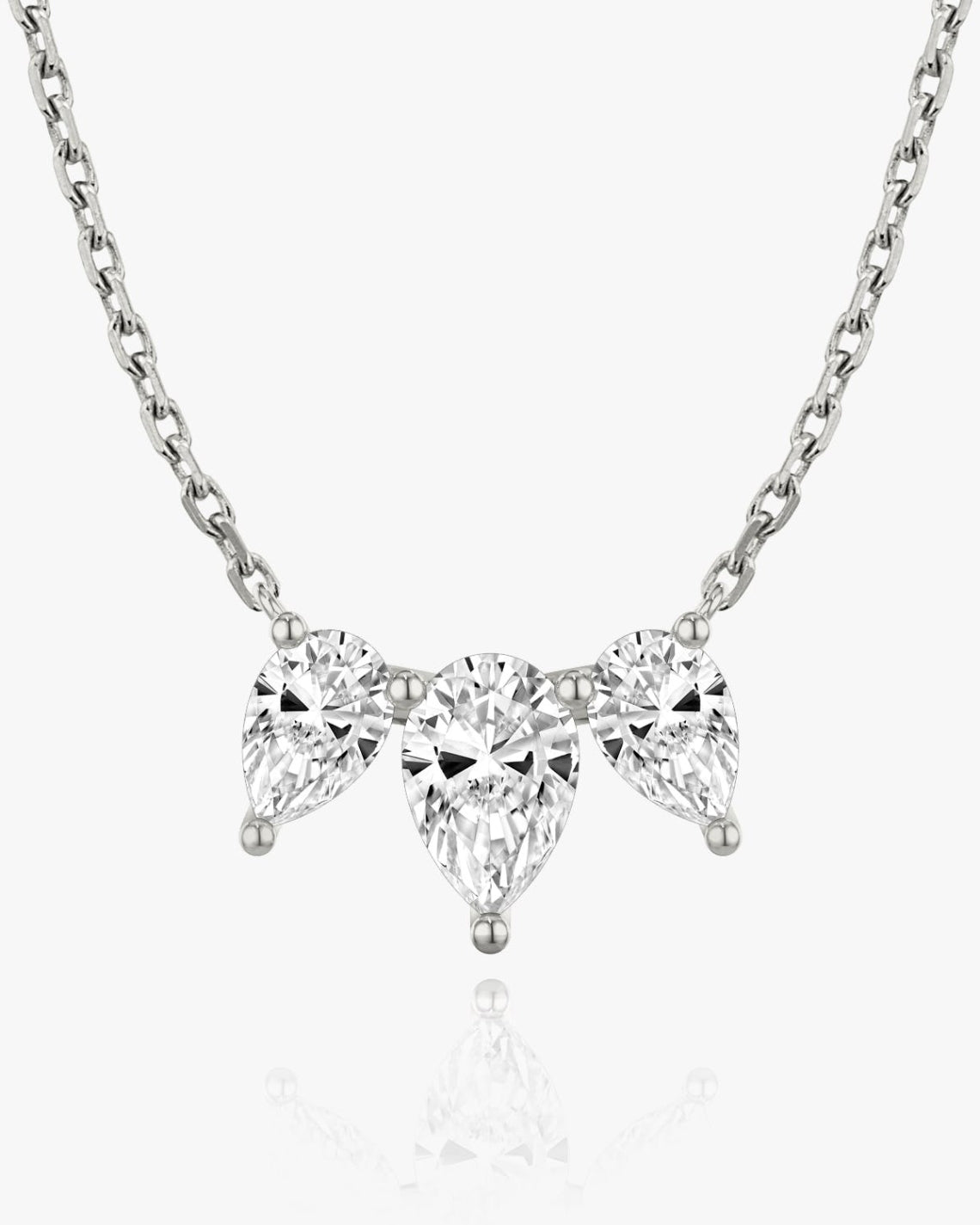 2.0 TCW Pear F/VS Lab Grown Diamond Necklace - Camila Brown